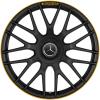 AMG Cross Spoke [205-20] Matt Black with Yellow Rim Edge (Forged) Wheel Img 1