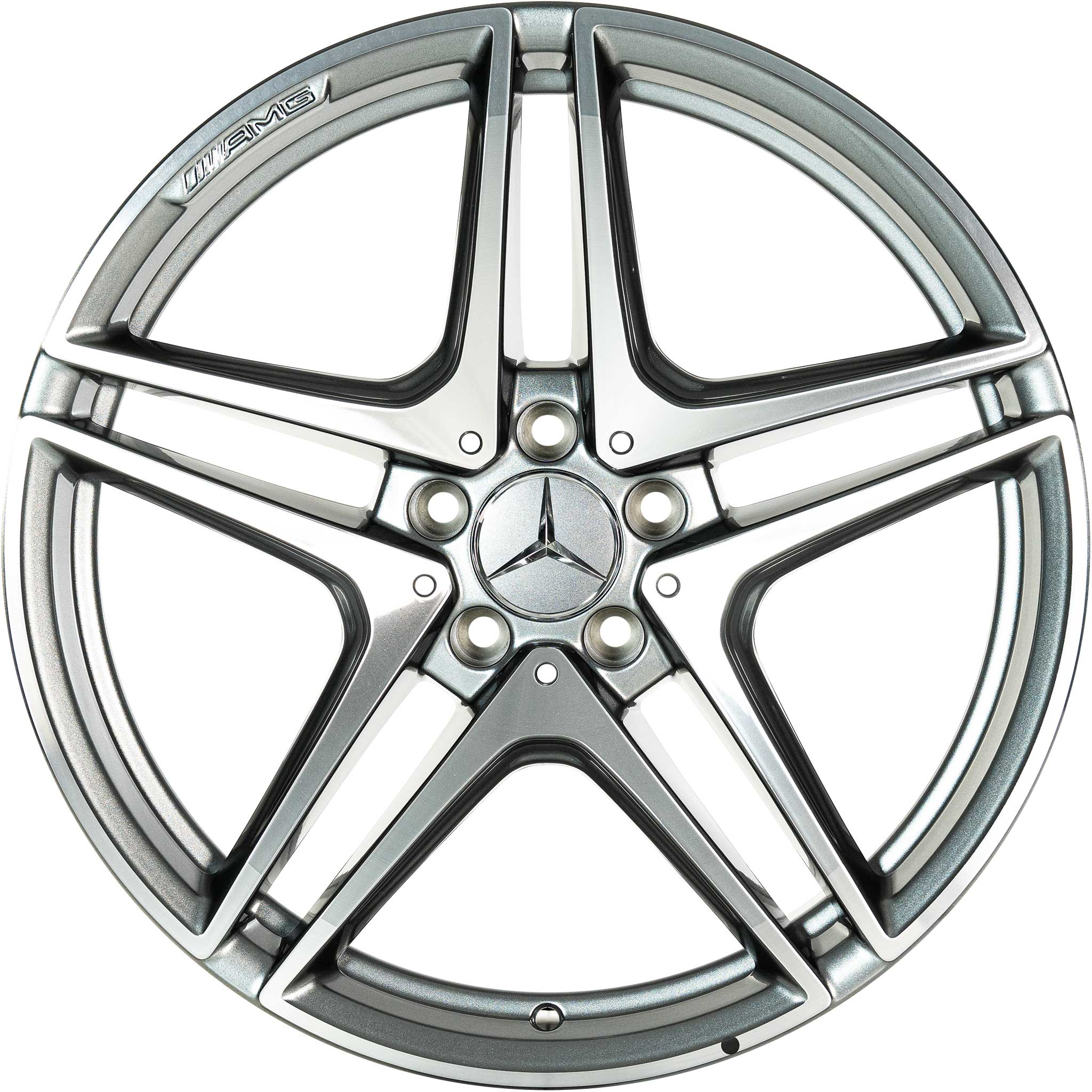 AMG 5 Twin Spoke [205-19] Himalaya Grey with High Sheen Alloy Wheel Product Image #1