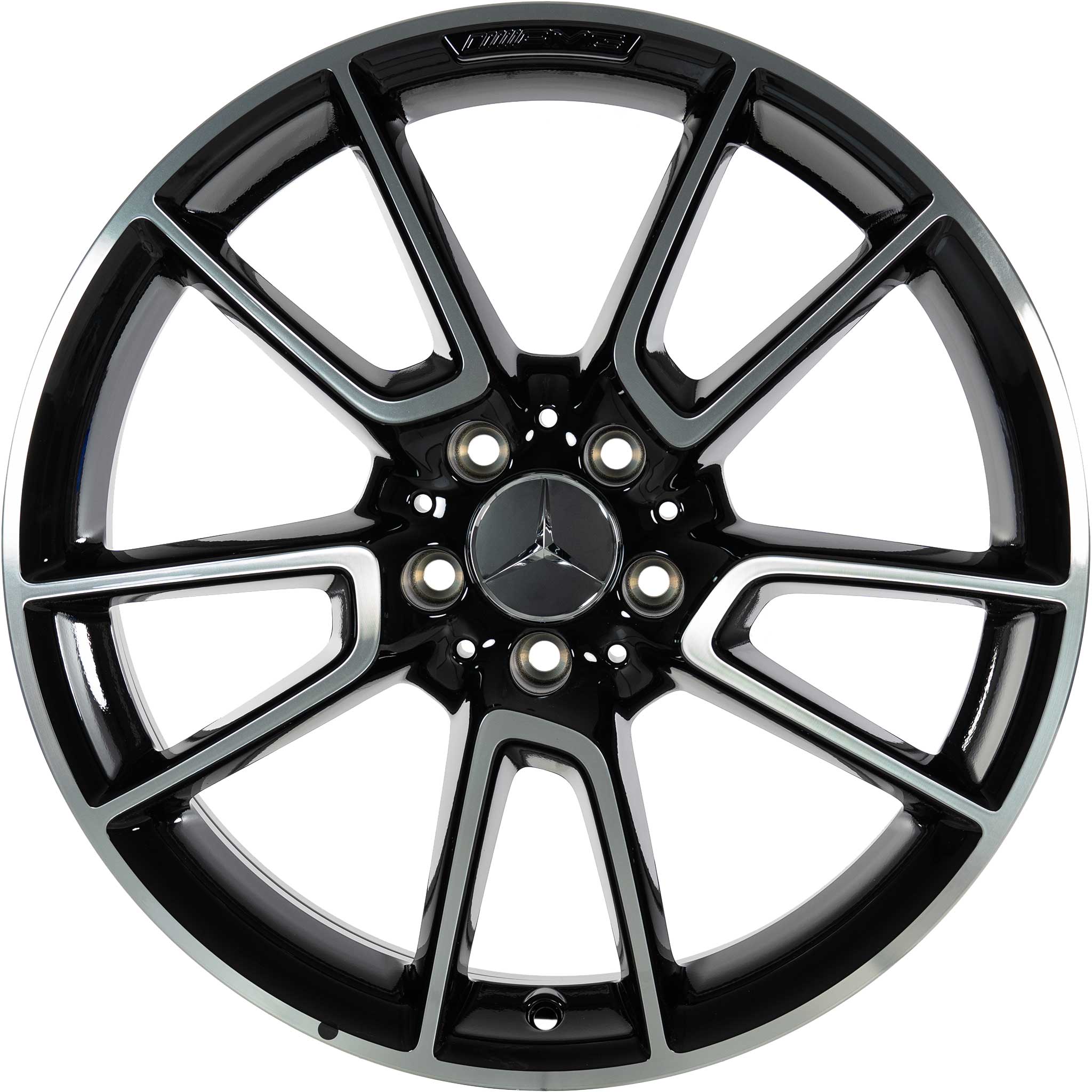AMG 5 Twin Spoke [205-19] Gloss Black with High Sheen Alloy Wheel Product Image #1