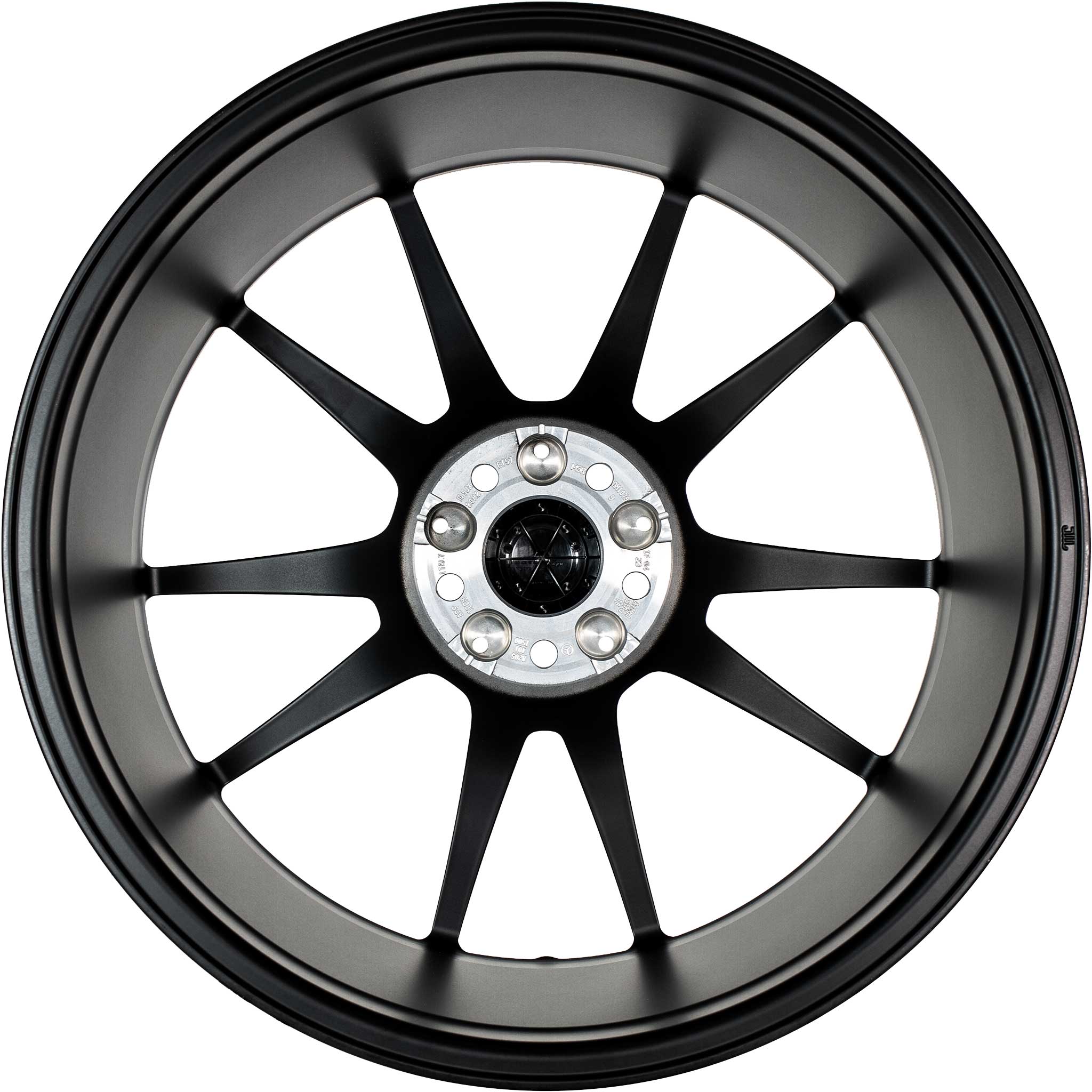 AMG 5 Twin Spoke [205-19] Matt Black with High Sheen Rim Edge (Forged) Alloy Wheel Product Image #3