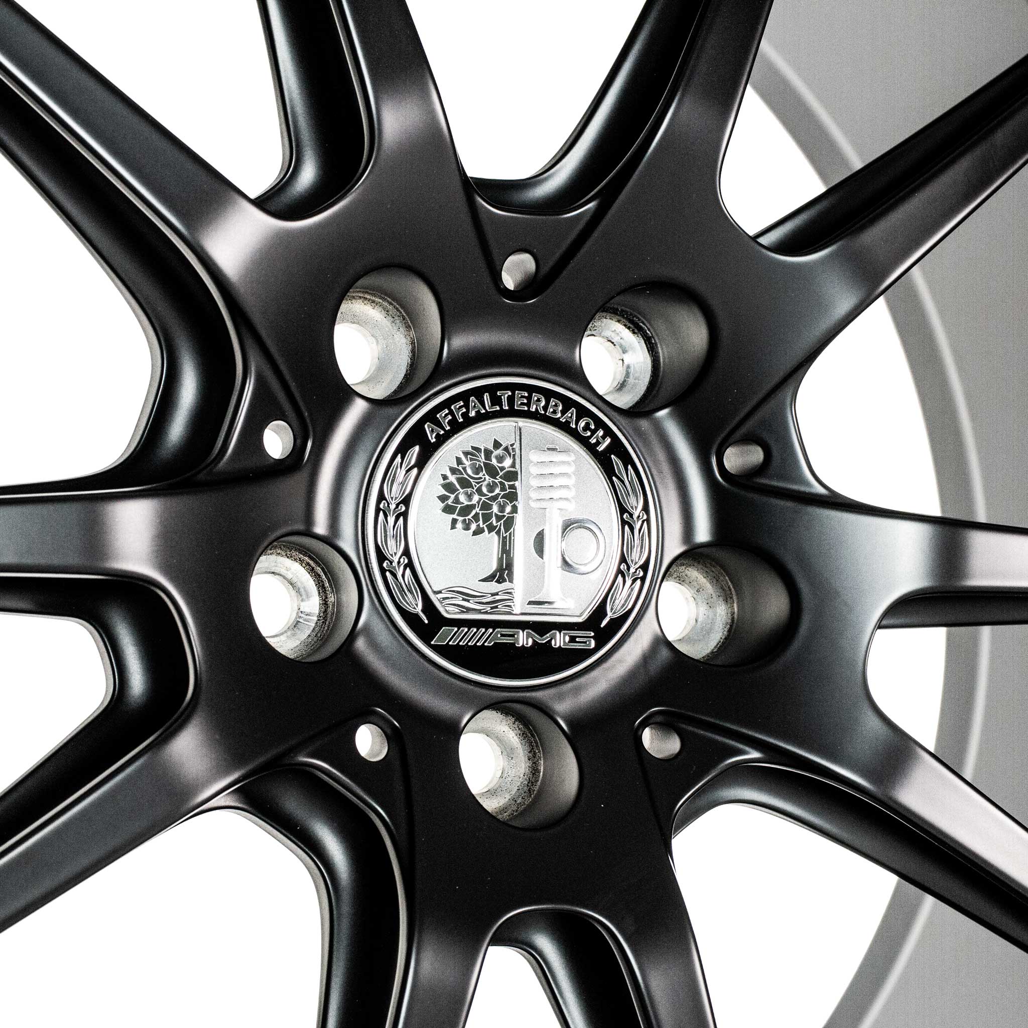 AMG 5 Twin Spoke [205-20] Matt Black with High Sheen Rim Edge (Forged) Alloy Wheel Product Image #4