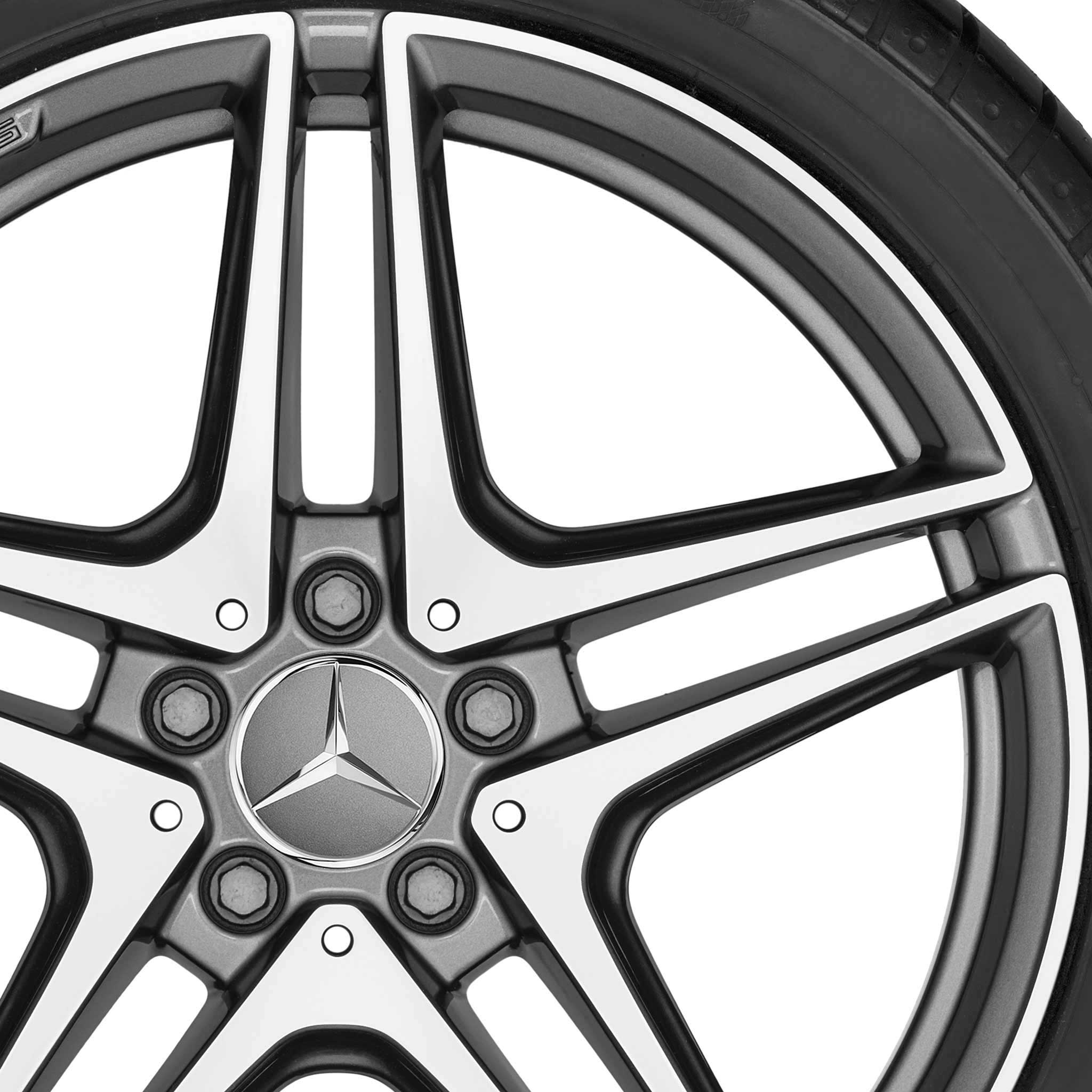 AMG 5 Twin Spoke [205-19] Himalaya Grey with High Sheen Alloy Wheel Product Image #2