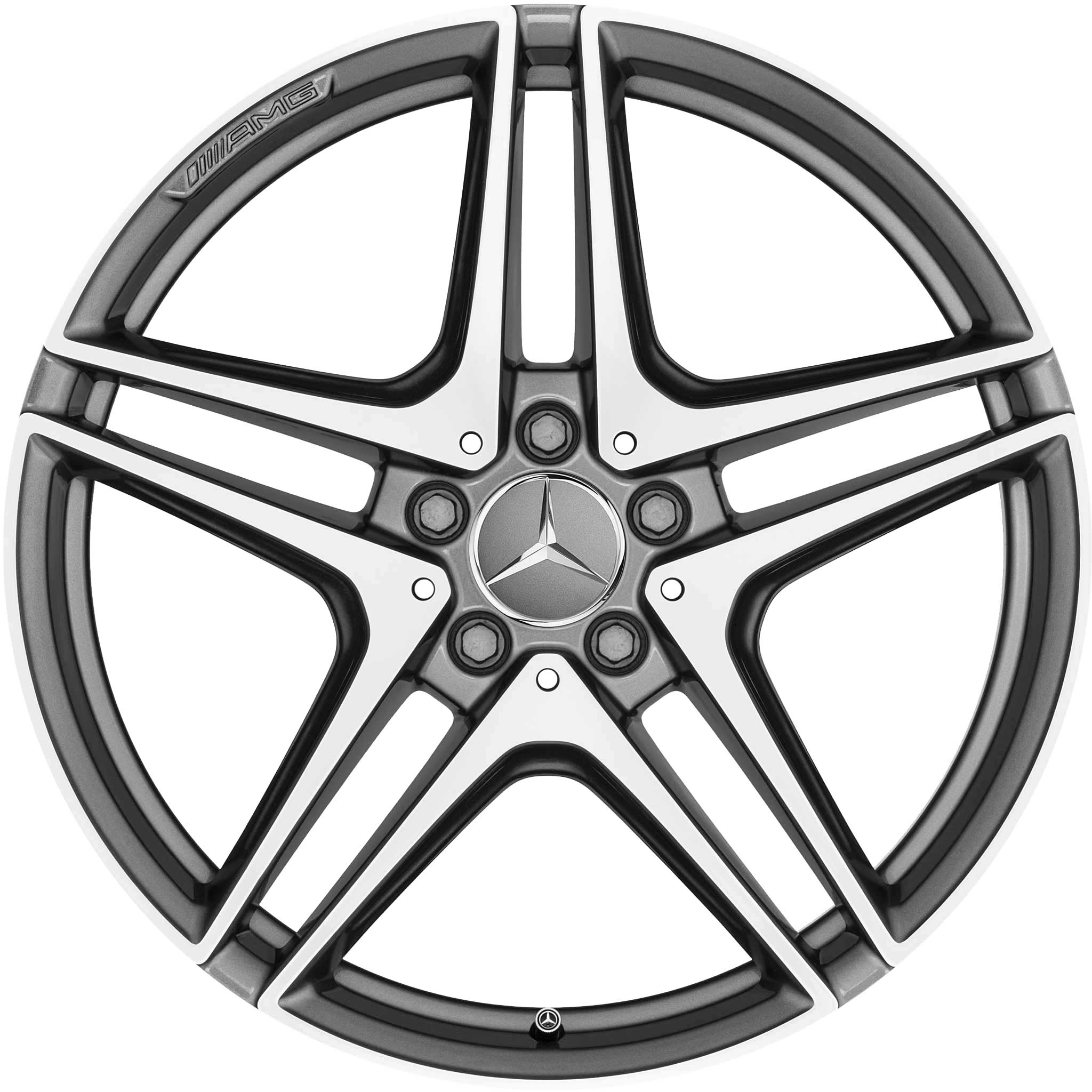 AMG 5 Twin Spoke [205-19] Himalaya Grey with High Sheen Alloy Wheel Product Image #1