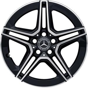AMG 5 Twin Spoke [205-18] Gloss Black with High Sheen Alloy Wheel for Mercedes C-Class W205 - Sizes 18in