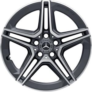 AMG 5 Twin Spoke [205-18] Tremolite Metallic with High Sheen Alloy Wheel for Mercedes C-Class W205 - Sizes 18in