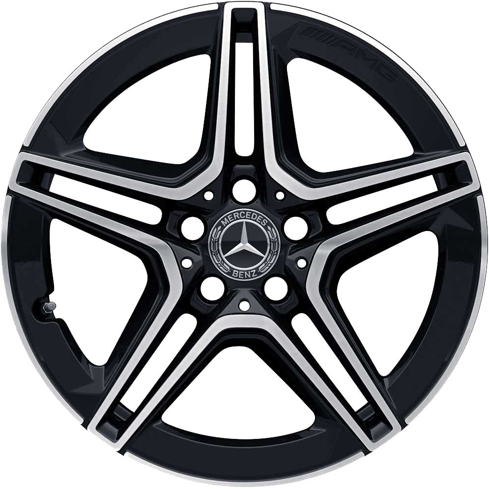 AMG 5 Twin Spoke [205-18] Gloss Black with High Sheen Alloy Wheel Product Image #1