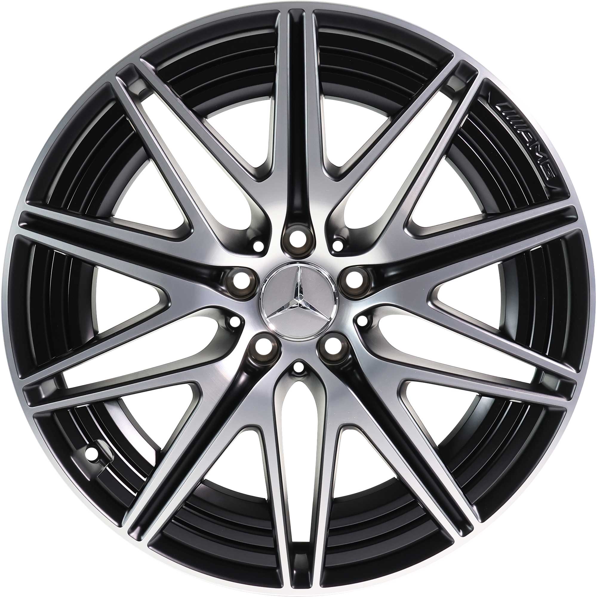 AMG 10 Spoke [206-20] Matt Black with High Sheen Rim Edge Alloy Wheel Product Image #1
