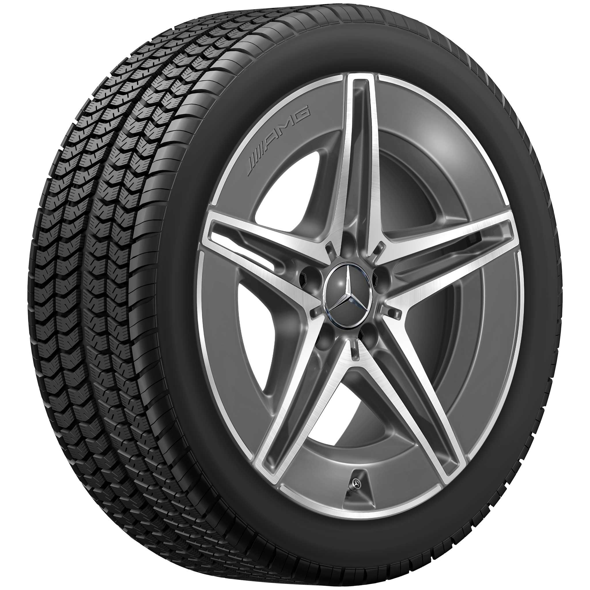 AMG 5 Twin Spoke [206-18] Tantalite Grey with High Sheen Alloy Wheel Product Image #2