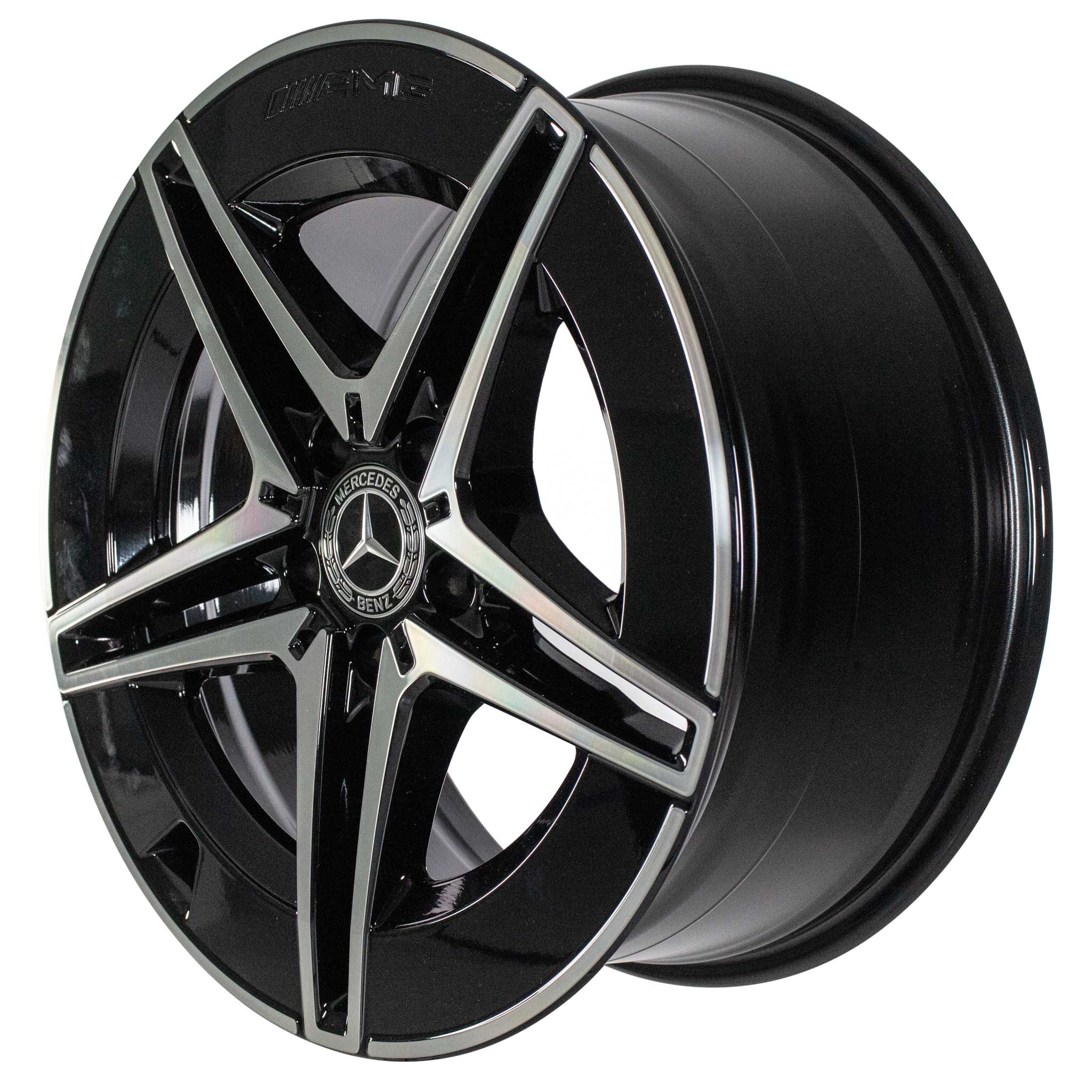 AMG 5 Twin Spoke [206-18] Gloss Back with High Sheen Alloy Wheel Product Image #2