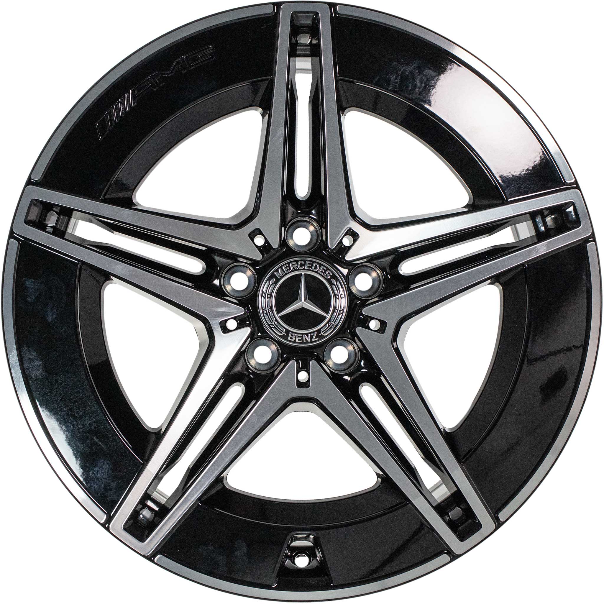 AMG 5 Twin Spoke [206-18] Gloss Back with High Sheen Alloy Wheel Product Image #1