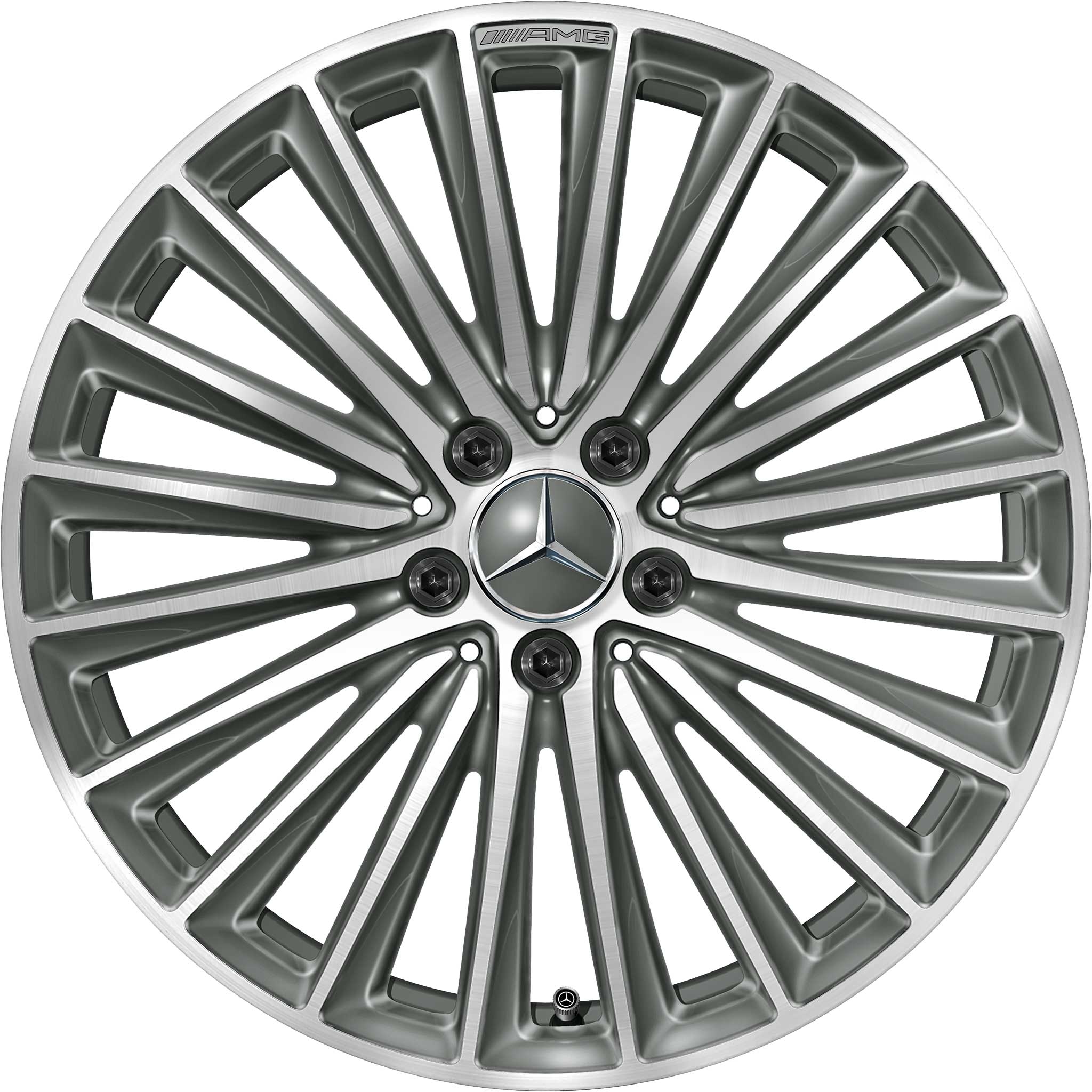 AMG Multispoke [206-19] Himalaya Grey with High Sheen Alloy Wheel Product Image #1
