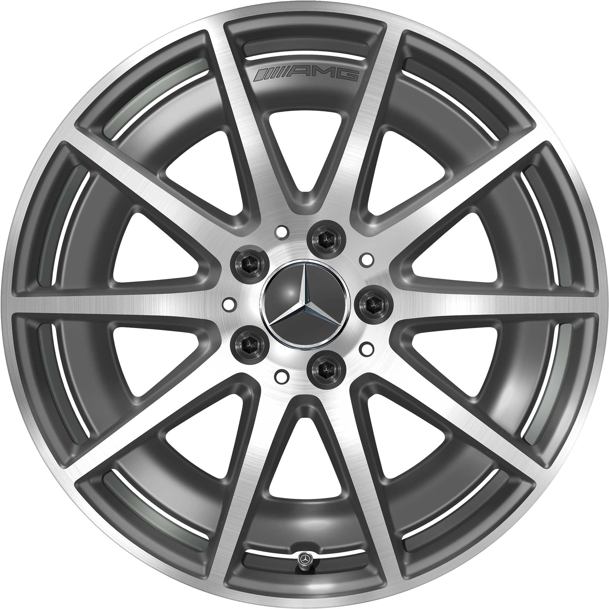 Mercedes 10 Spoke [206-18] Tantalite Grey with High Sheen Alloy Wheel Product Image #1