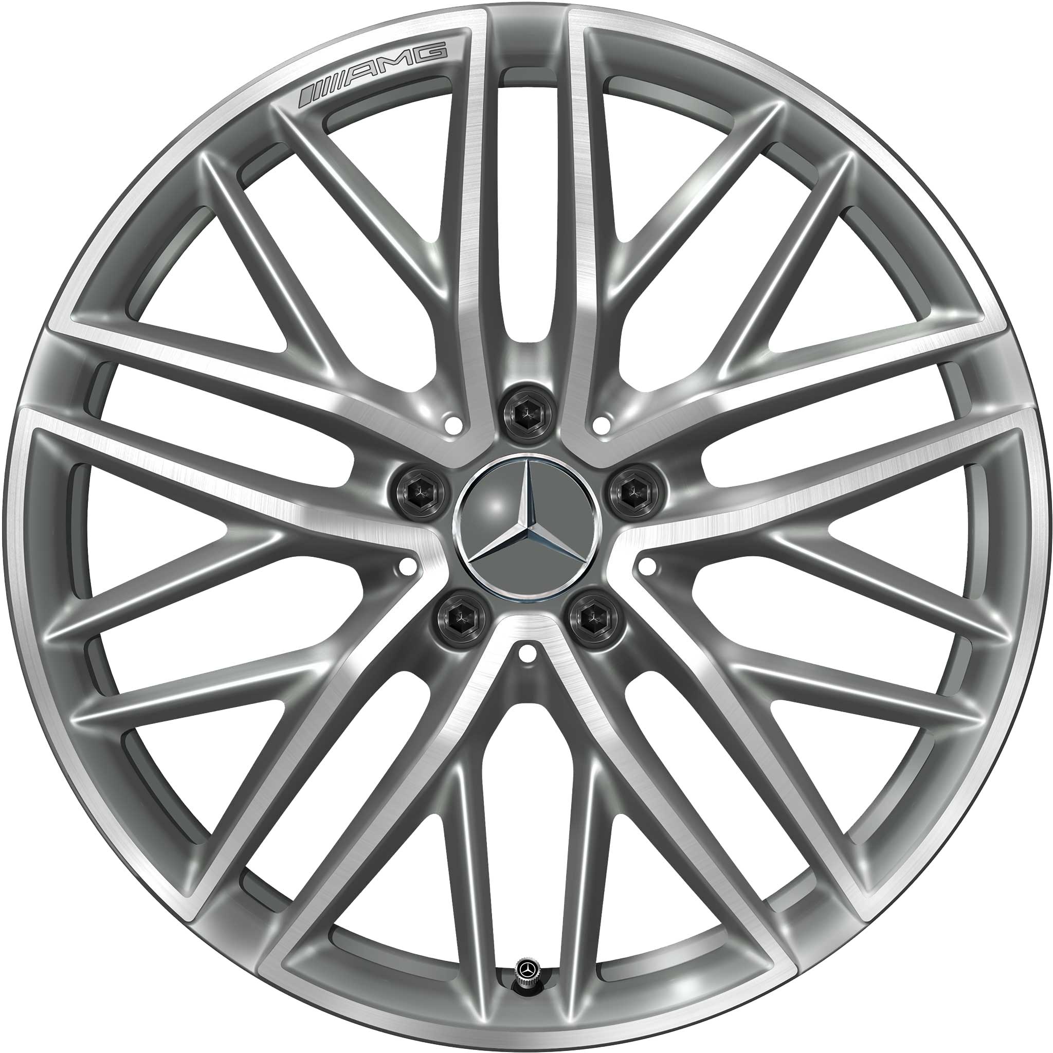 Mercedes Cross Spoke [206-19] Himalaya Grey with High Sheen Alloy Wheel Product Image #1