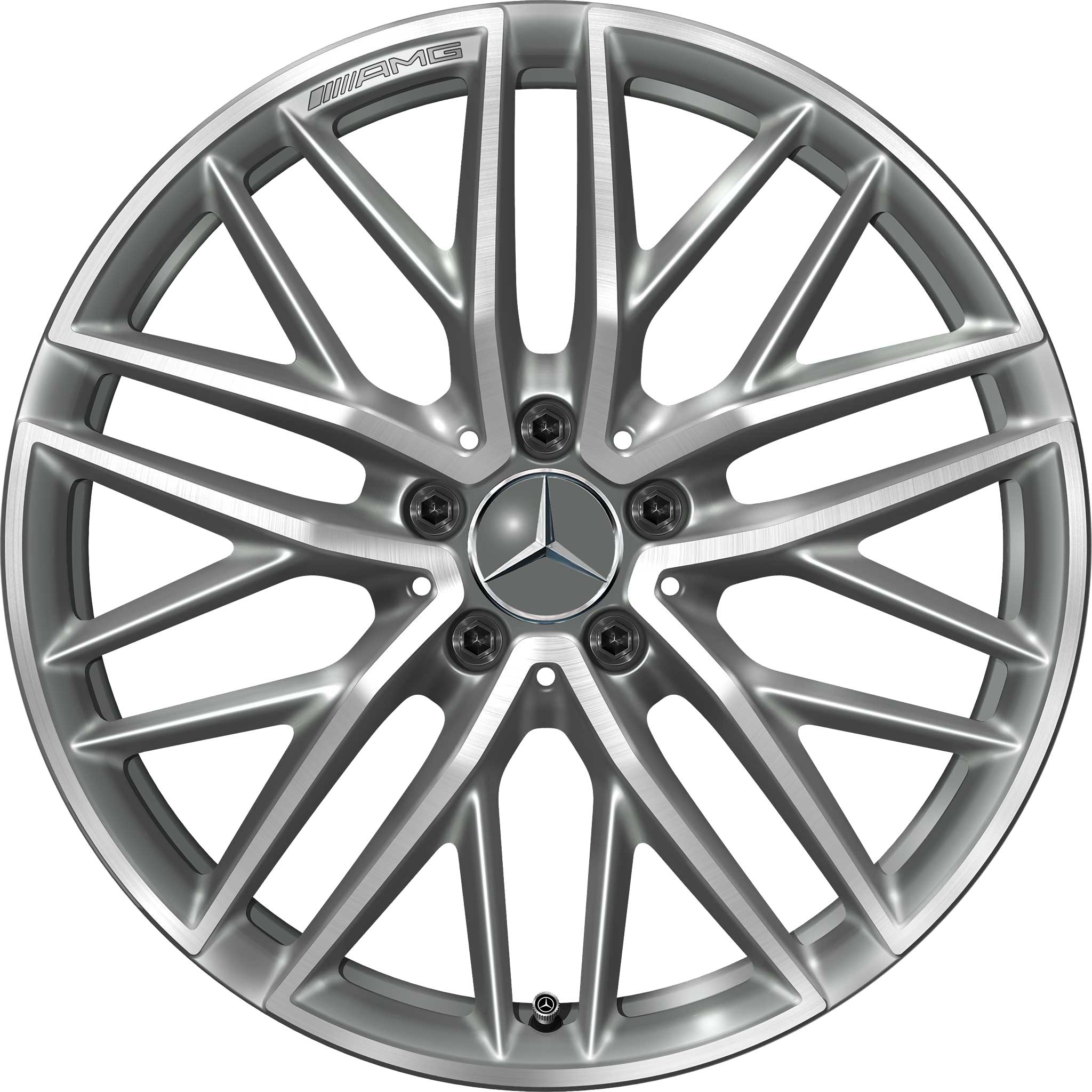 AMG Cross Spoke [206-19] Himalaya Grey with High Sheen Alloy Wheel Product Image #1