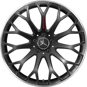 AMG Cross Spoke [206-20] Matt Black with High Sheen Rim Edge Alloy Wheel - Sizes 20in