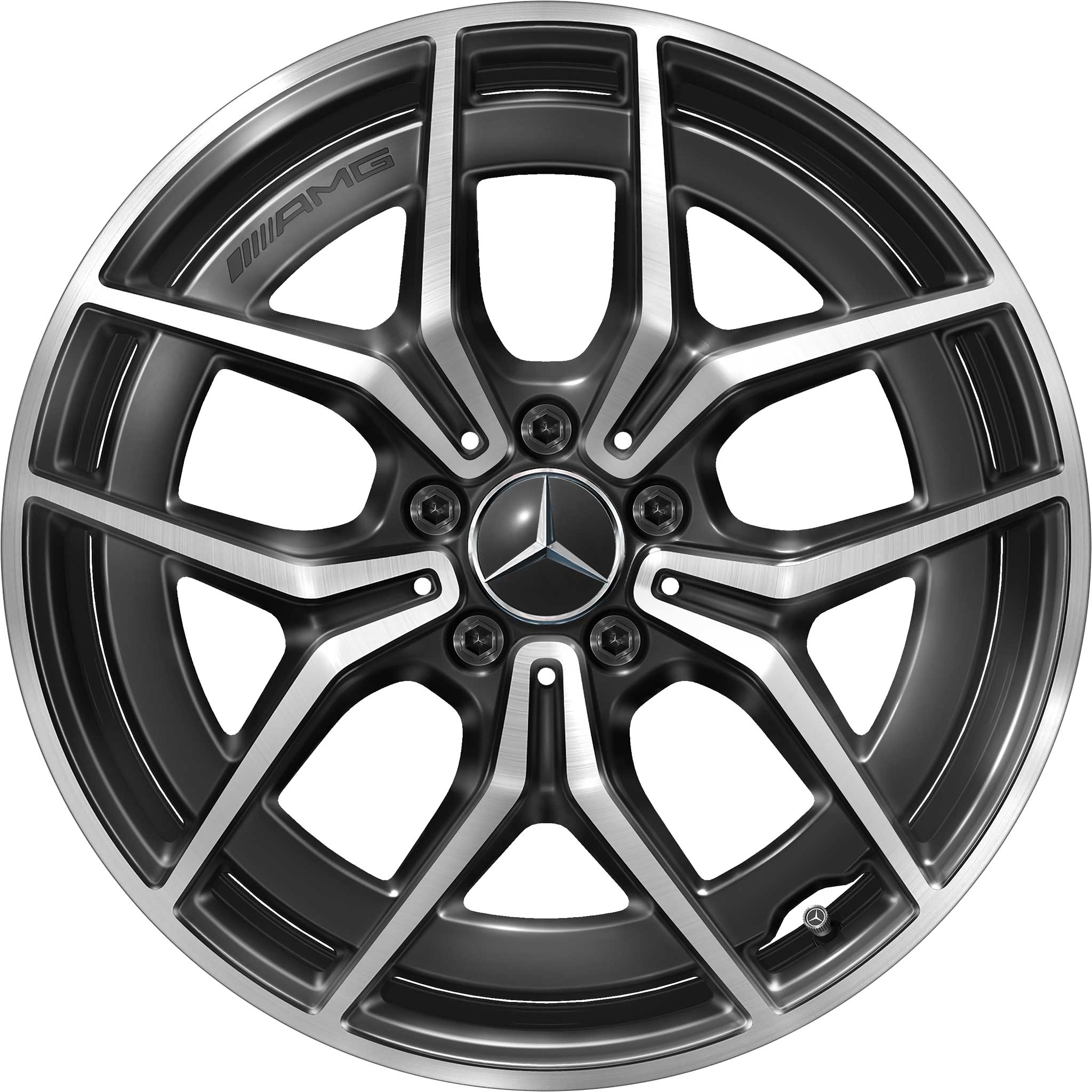 AMG 5 Twin Spoke [206-19] Gloss Back with High Sheen Alloy Wheel Product Image #1