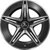 Mercedes 5 Twin Spoke [206-18] Gloss Back with High Sheen Wheel Img 1