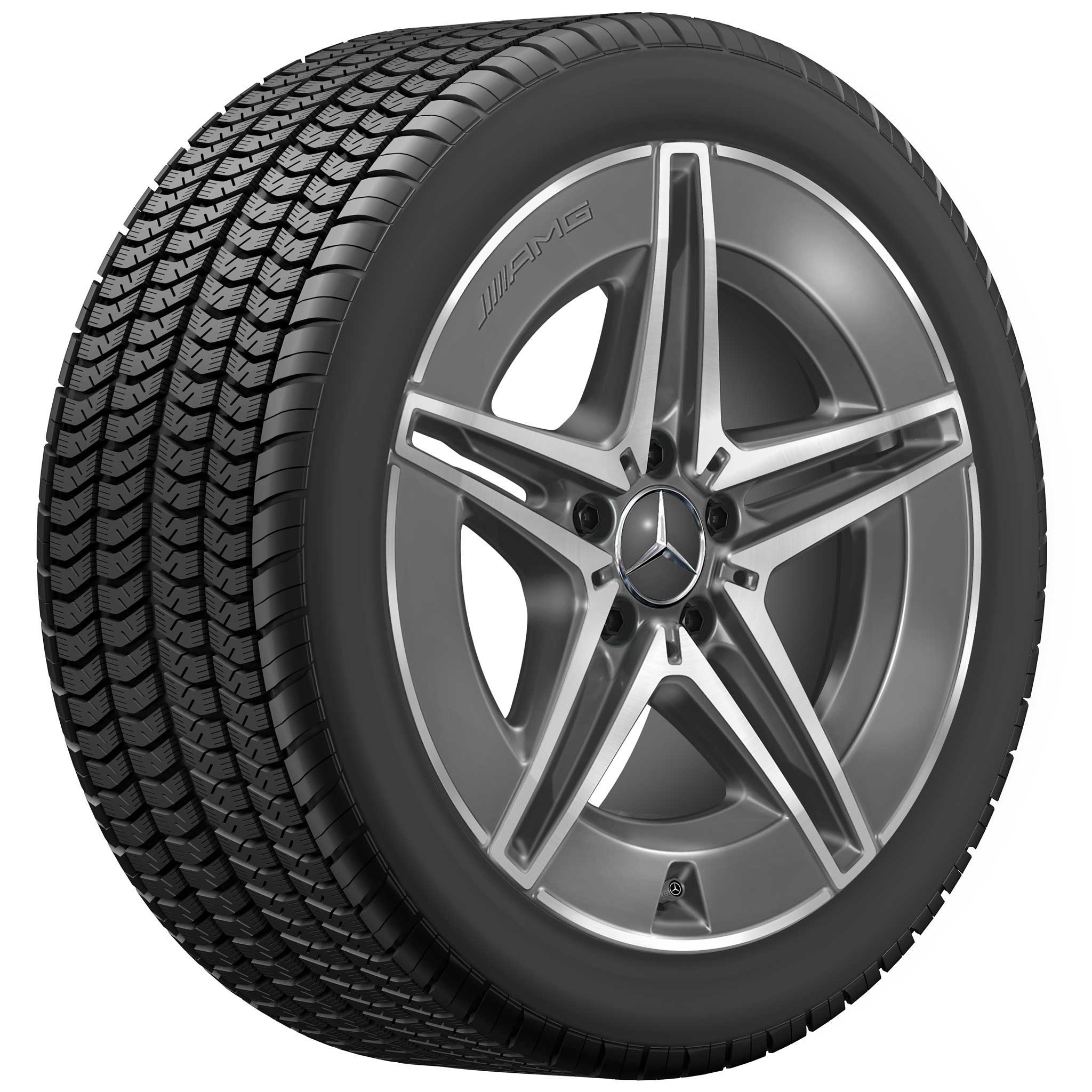 Mercedes 5 Twin Spoke [206-18] Tantalite Grey with High Sheen Alloy Wheel Product Image #2