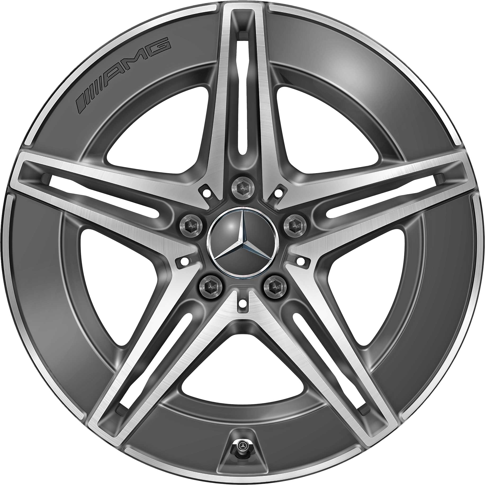 Mercedes 5 Twin Spoke [206-18] Tantalite Grey with High Sheen Alloy Wheel Product Image #1
