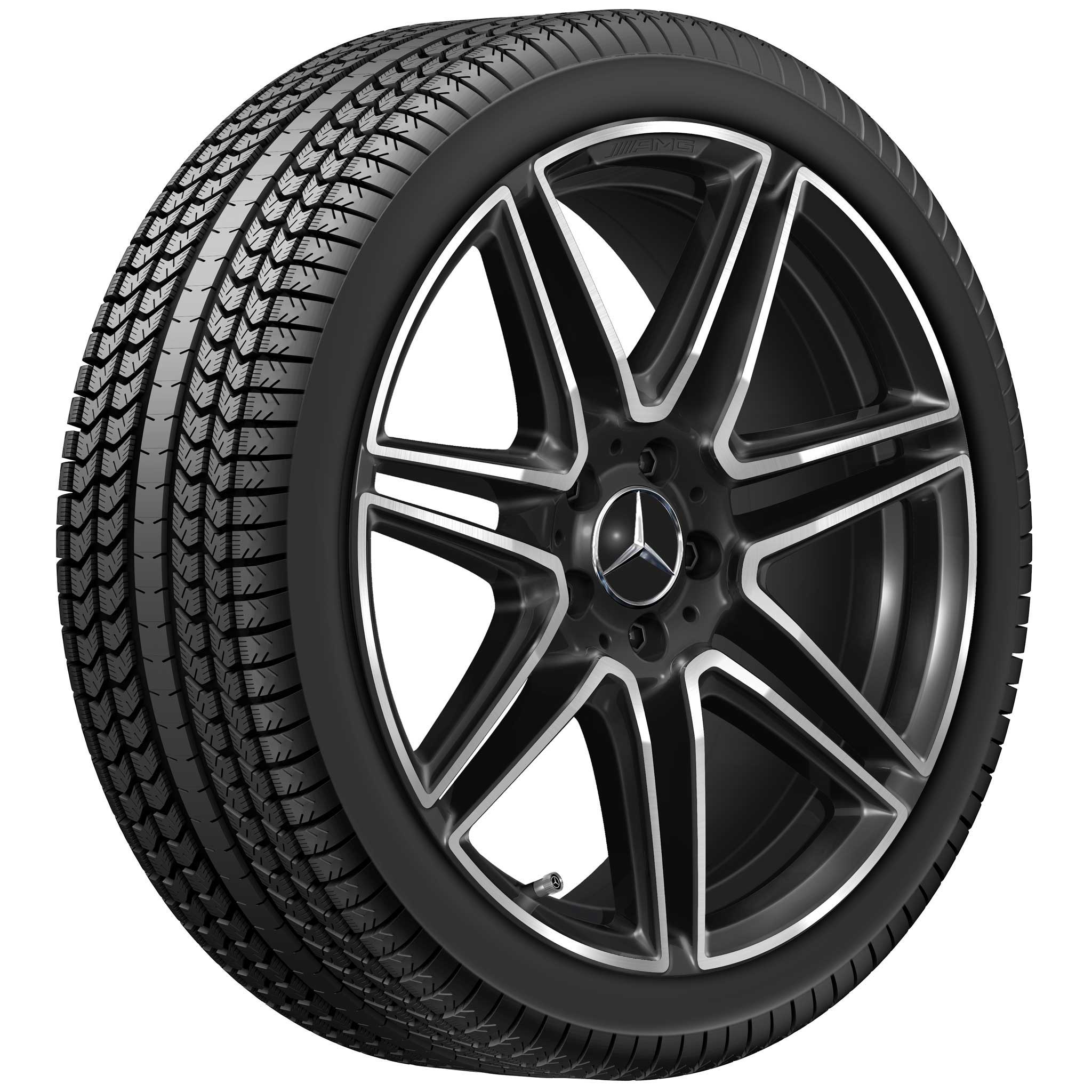 Mercedes 7 Twin Spoke [206-19] Gloss Back with High Sheen Alloy Wheel Product Image #2