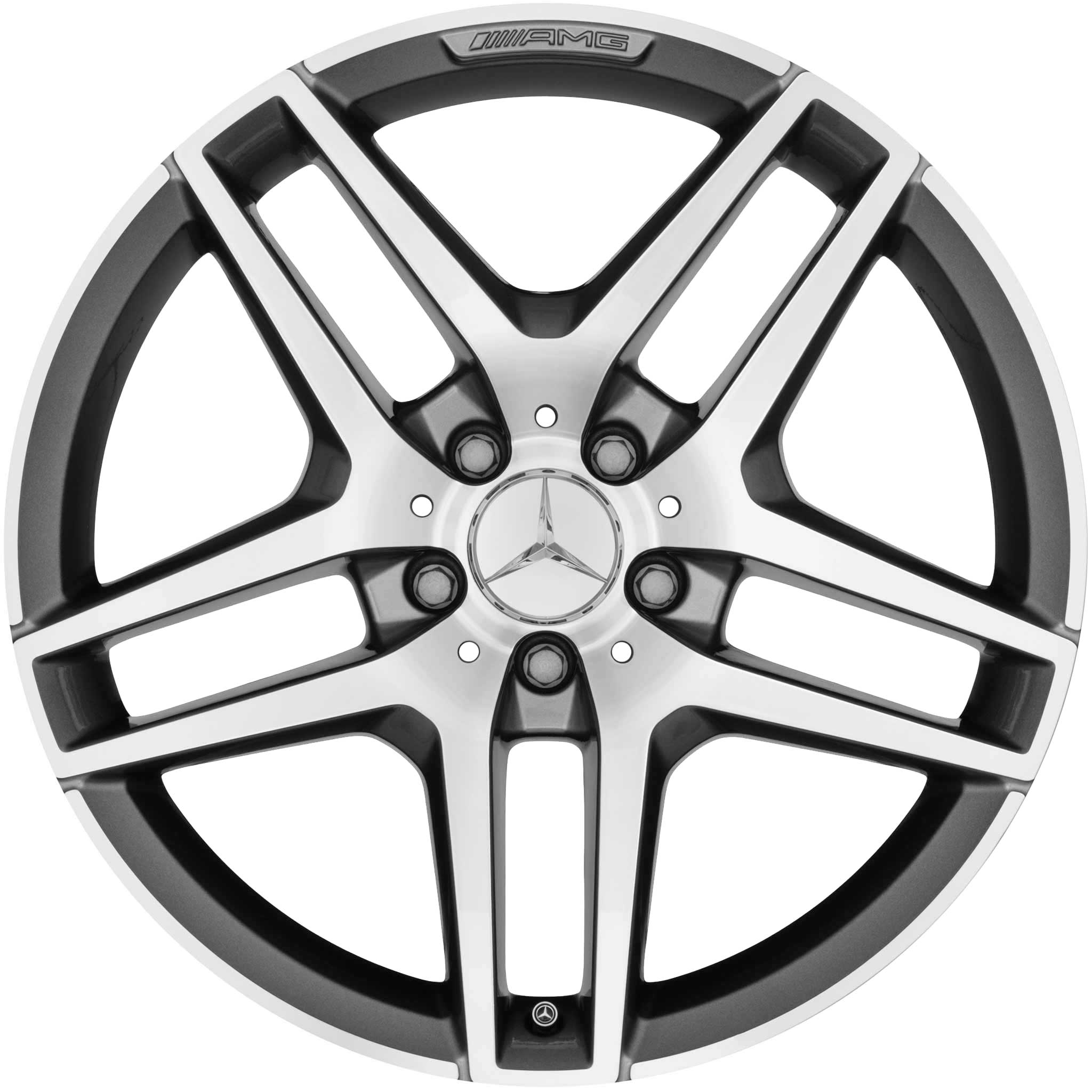 AMG 5 Twin Spoke [207-18] Himalaya Grey with High Sheen Alloy Wheel Product Image #1
