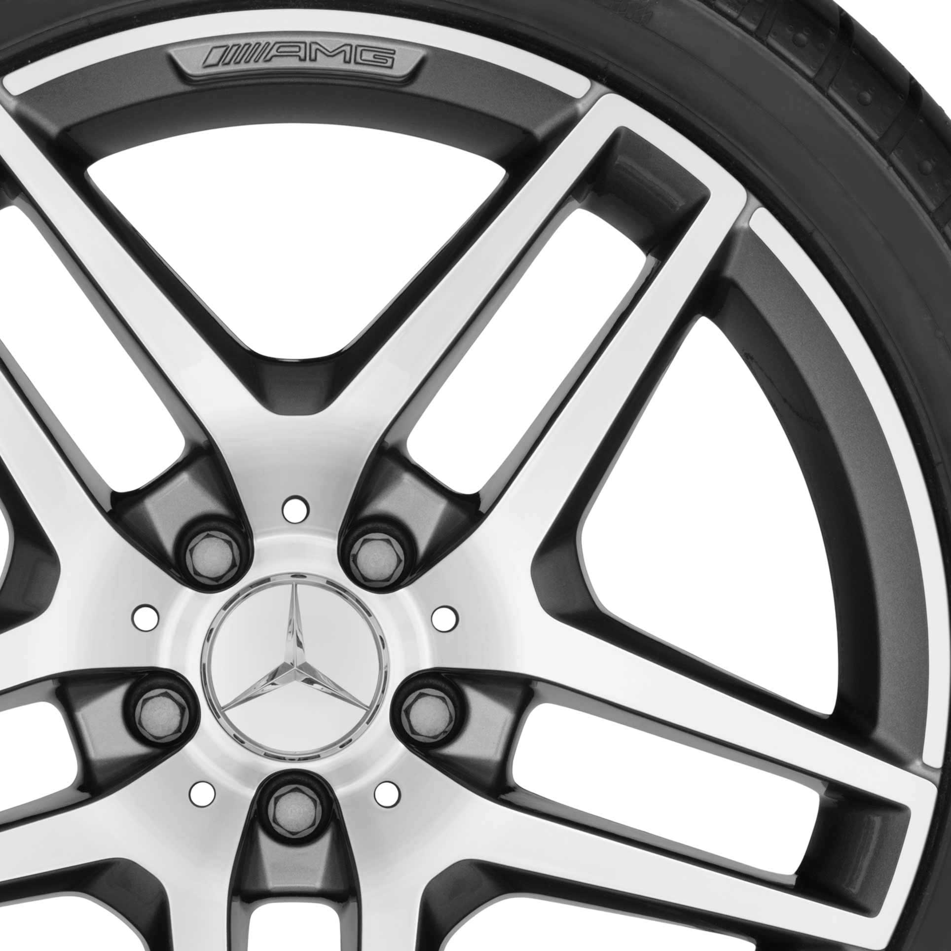 AMG 5 Twin Spoke [212-18] Himalaya Grey with High Sheen Alloy Wheel Product Image #2