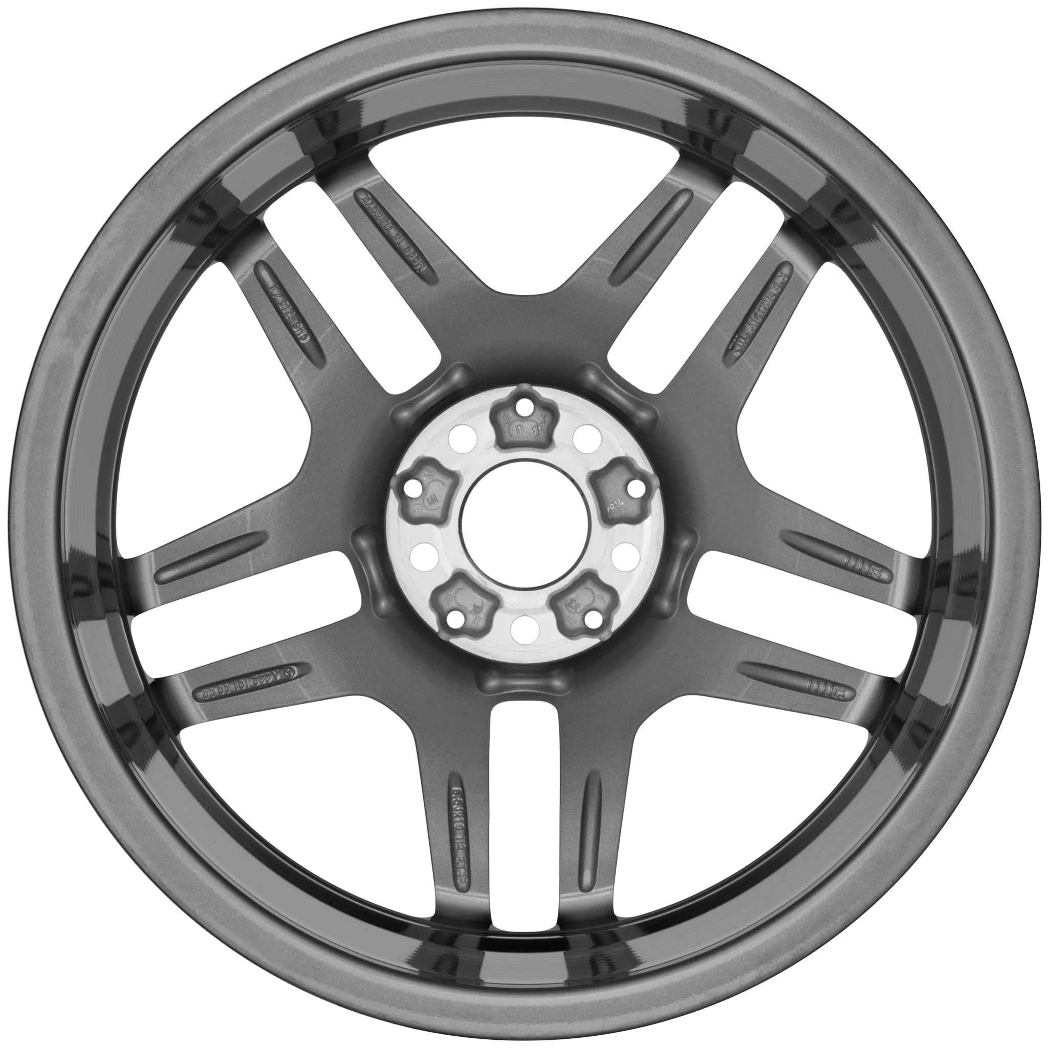 AMG 5 Twin Spoke [212-18] Himalaya Grey with High Sheen Alloy Wheel Product Image #3