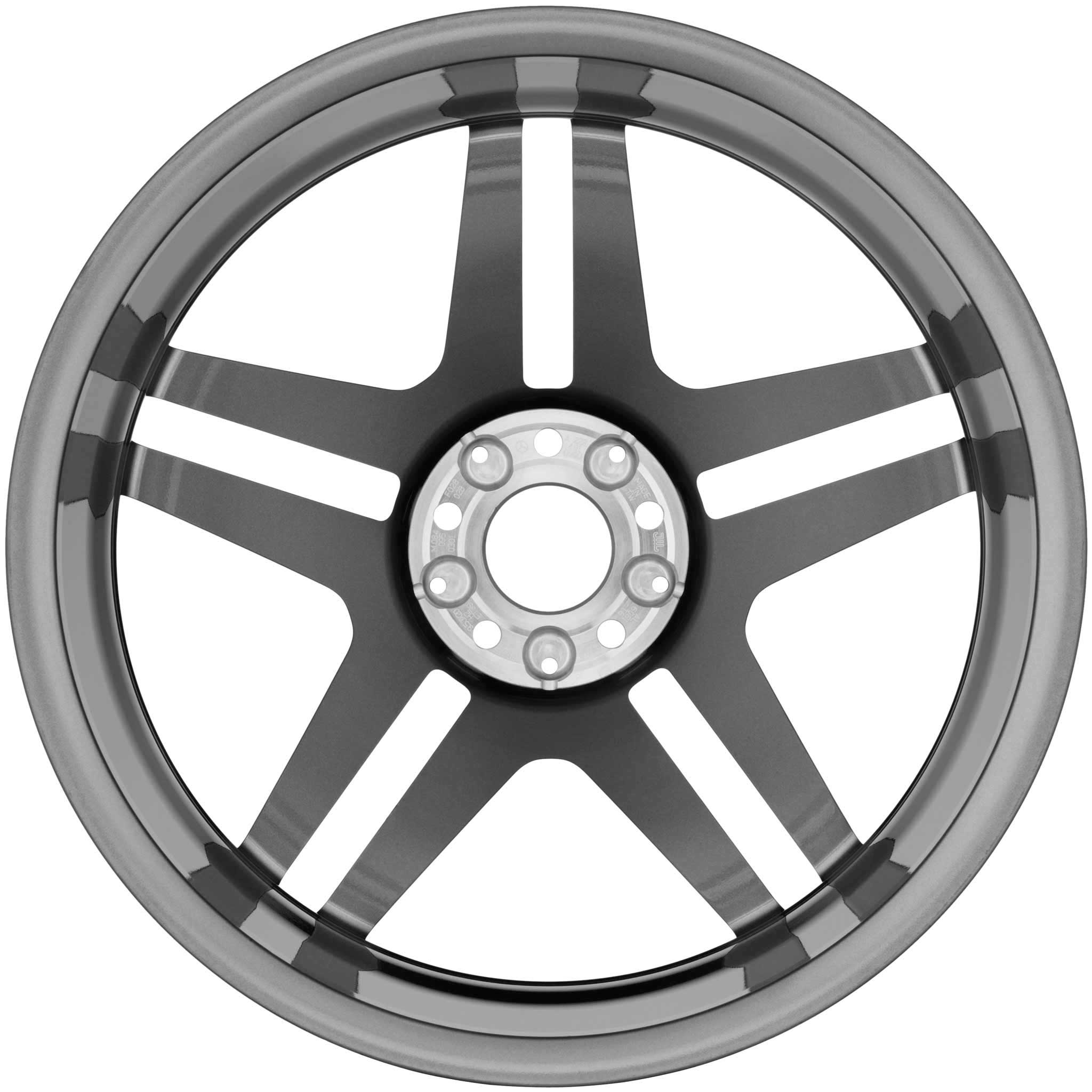AMG 5 Twin Spoke [212-19] Himalaya Grey with High Sheen Alloy Wheel Product Image #3