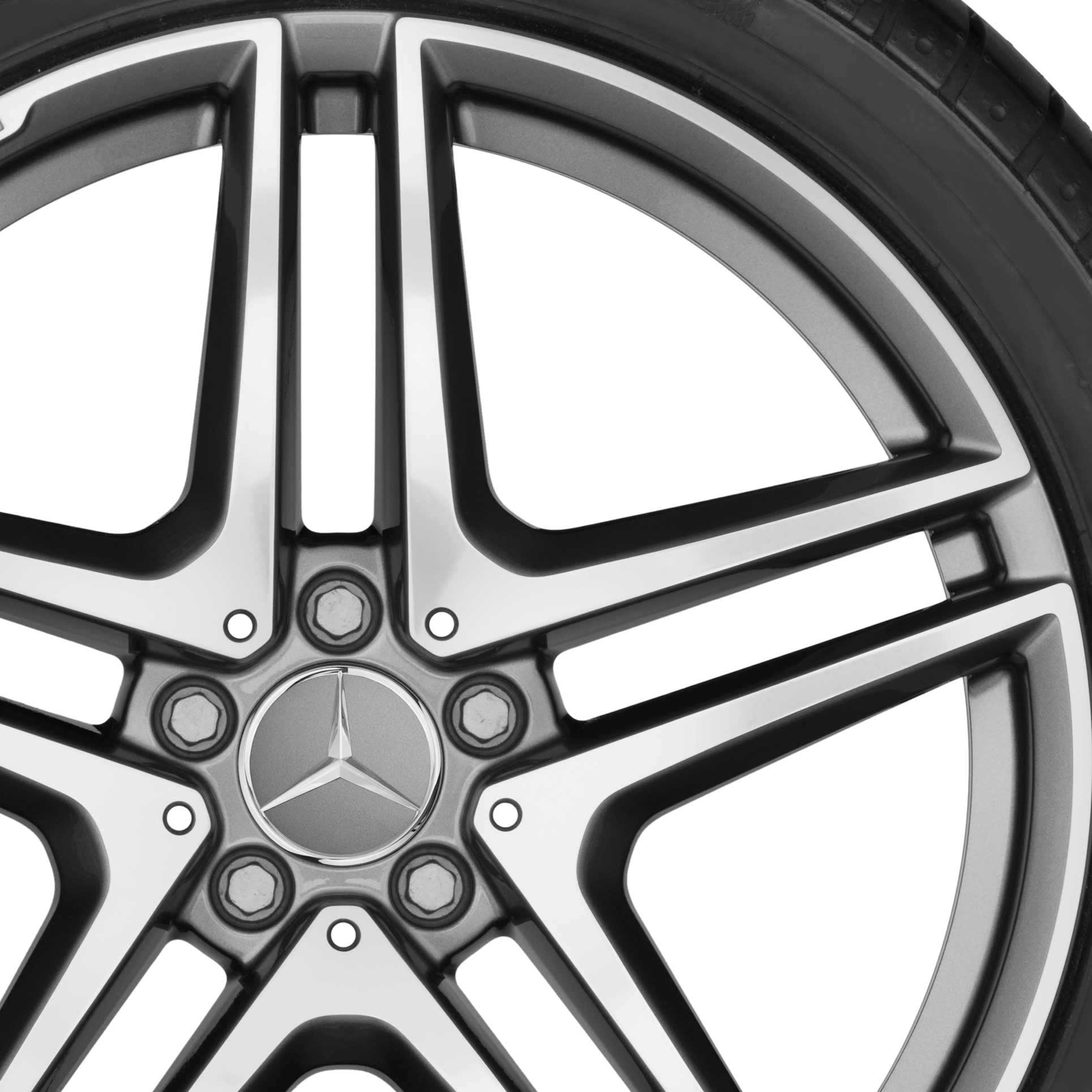 AMG 5 Twin Spoke [212-19] Himalaya Grey with High Sheen Alloy Wheel Product Image #2