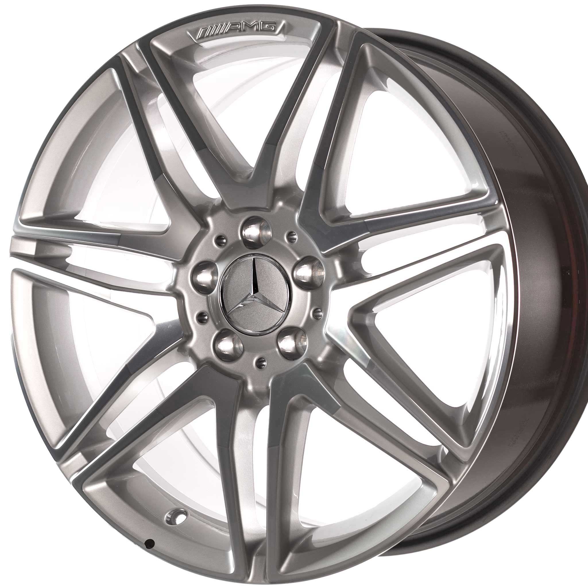 AMG 7 Twin Spoke [212-19] Standard Silver with High Sheen Alloy Wheel Product Image #2