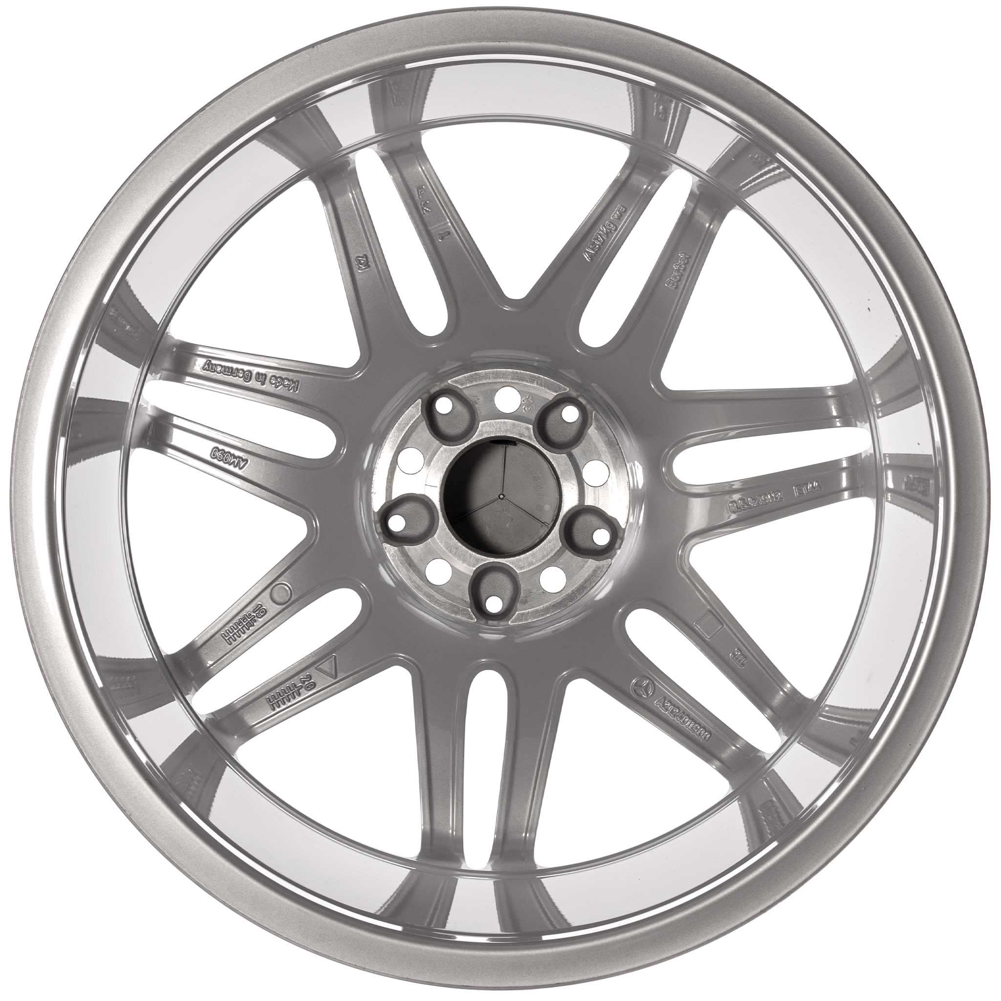 AMG 7 Twin Spoke [212-19] Standard Silver with High Sheen Alloy Wheel Product Image #3