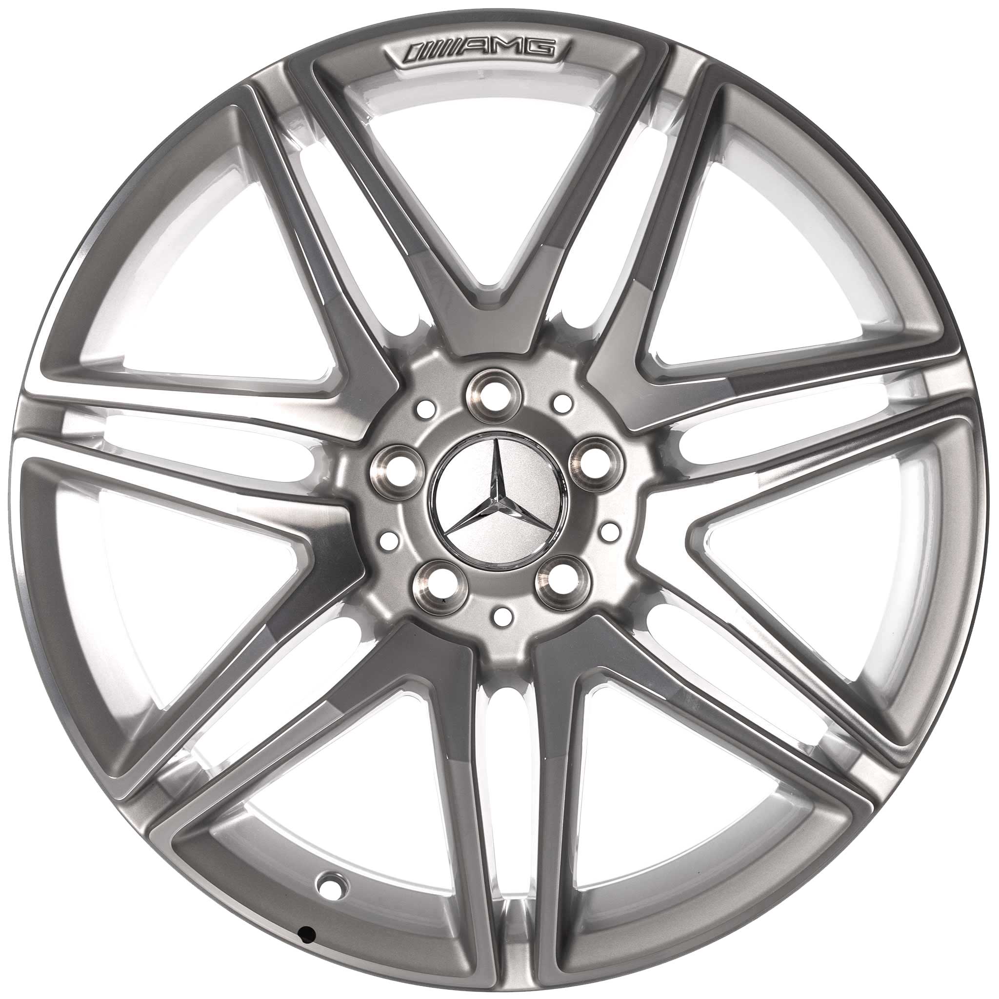 AMG 7 Twin Spoke [212-19] Standard Silver with High Sheen Alloy Wheel Product Image #1