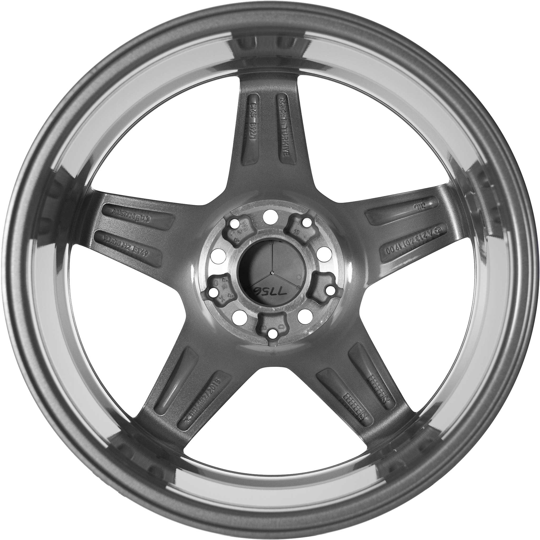 AMG 5 Spoke [213-18] Himalaya Grey with High Sheen Alloy Wheel Product Image #3