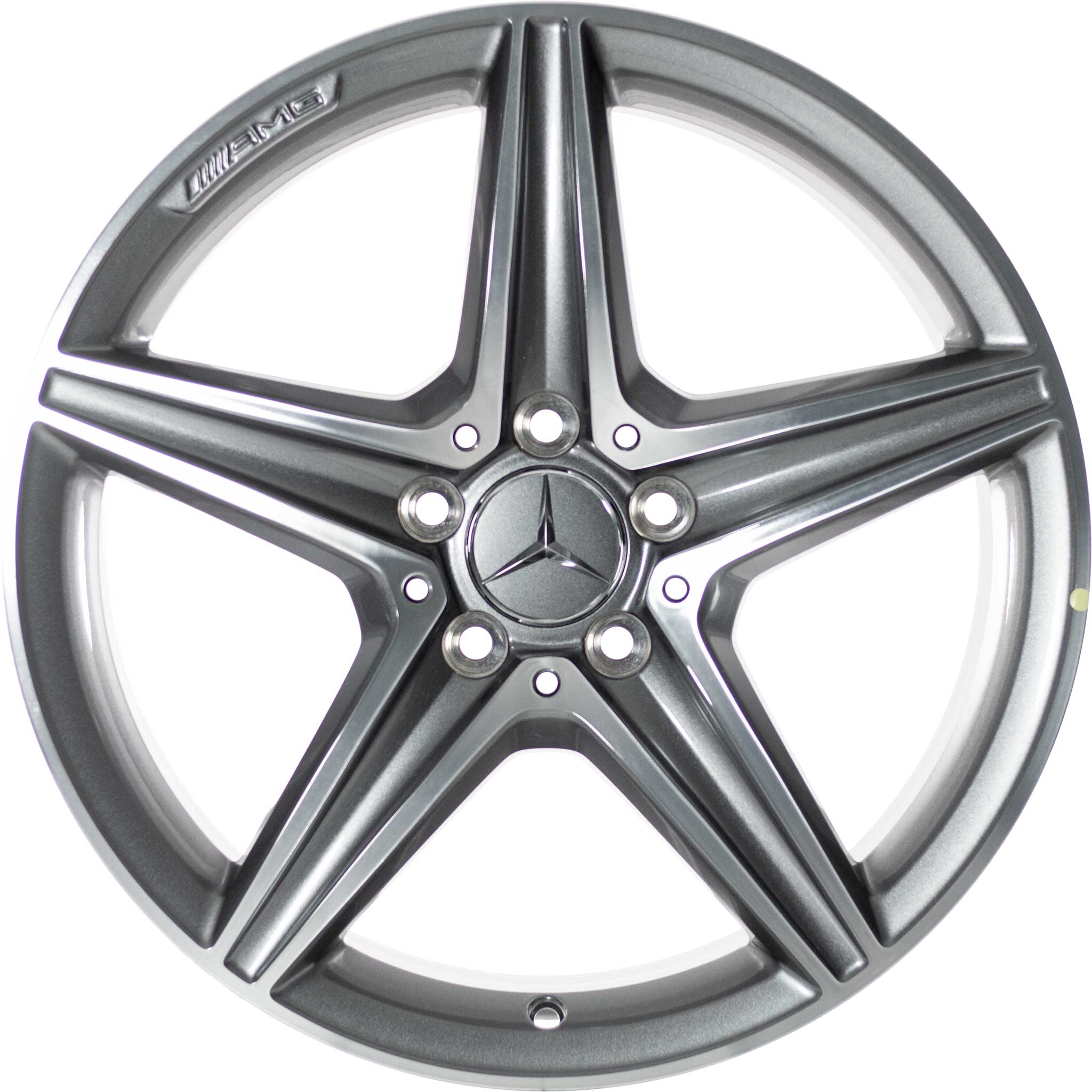 AMG 5 Spoke [213-18] Himalaya Grey with High Sheen Alloy Wheel Product Image #1