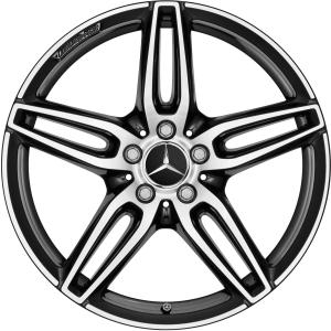 AMG 5 Twin Spoke [213-19] Gloss Black with High Sheen Alloy Wheel for Mercedes E-Class A238 - Sizes 19in