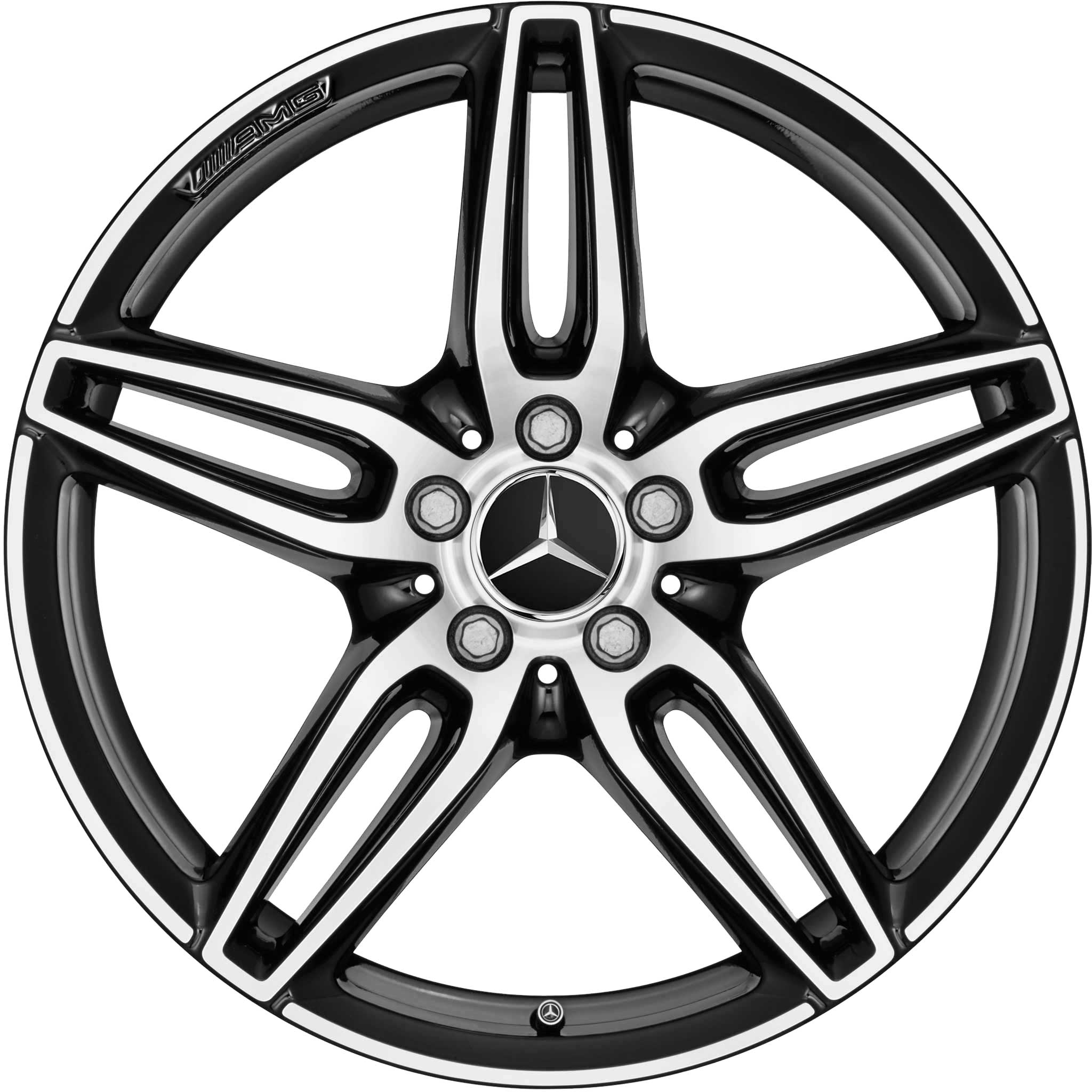 AMG 5 Twin Spoke [213-19] Gloss Black with High Sheen Alloy Wheel Product Image #1
