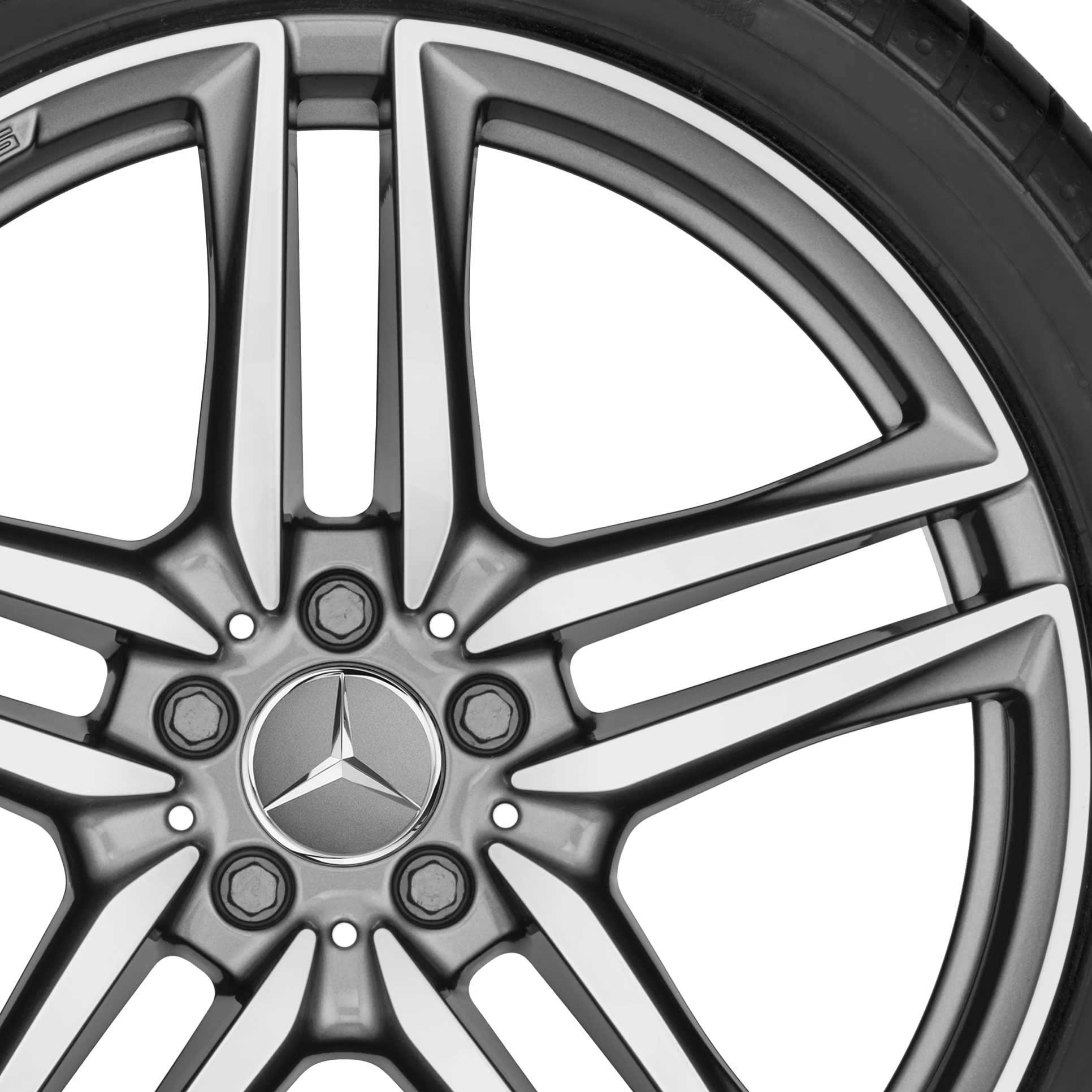 Mercedes 5 Twin Spoke [213-20] Himalaya Grey with High Sheen Alloy Wheel Product Image #2