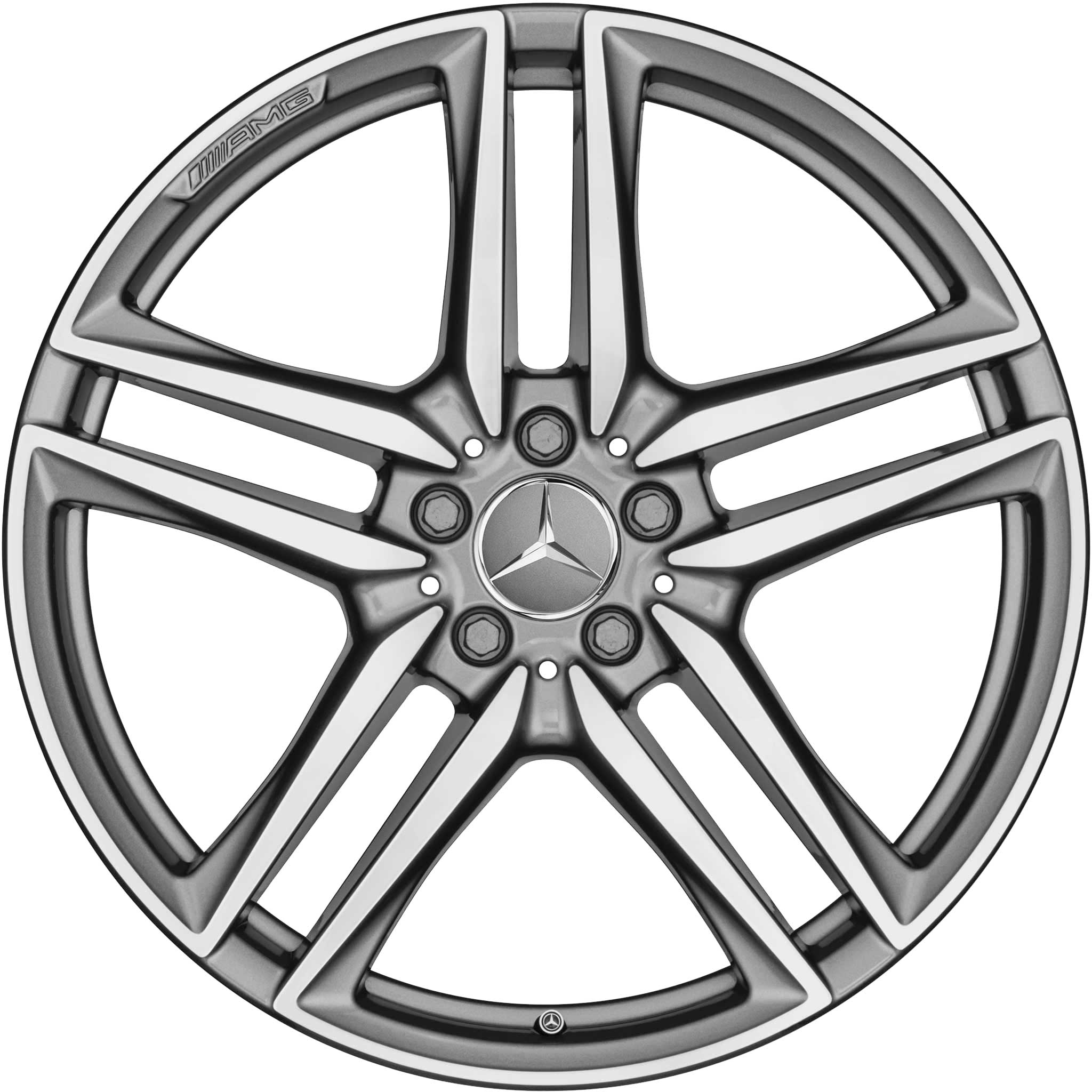 Mercedes 5 Twin Spoke [213-20] Himalaya Grey with High Sheen Alloy Wheel Product Image #1
