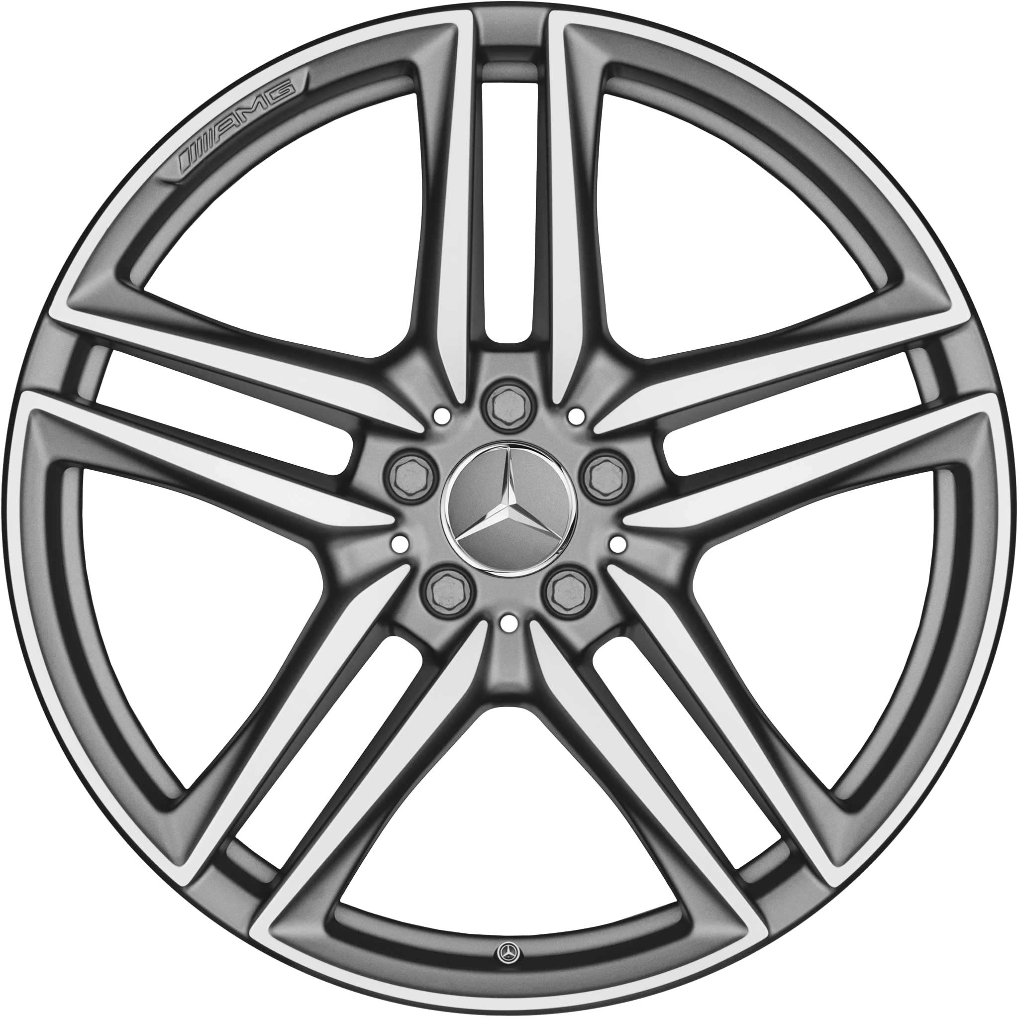 Mercedes 5 Twin Spoke [213-20] Matt Himalaya Grey with High Sheen Alloy Wheel Product Image #1
