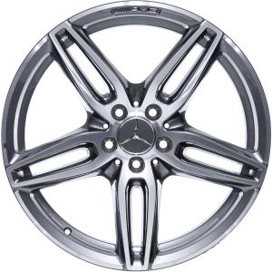19" Mercedes 5 Twin Spoke [213-19] Himalaya Grey with High Sheen alloy wheel