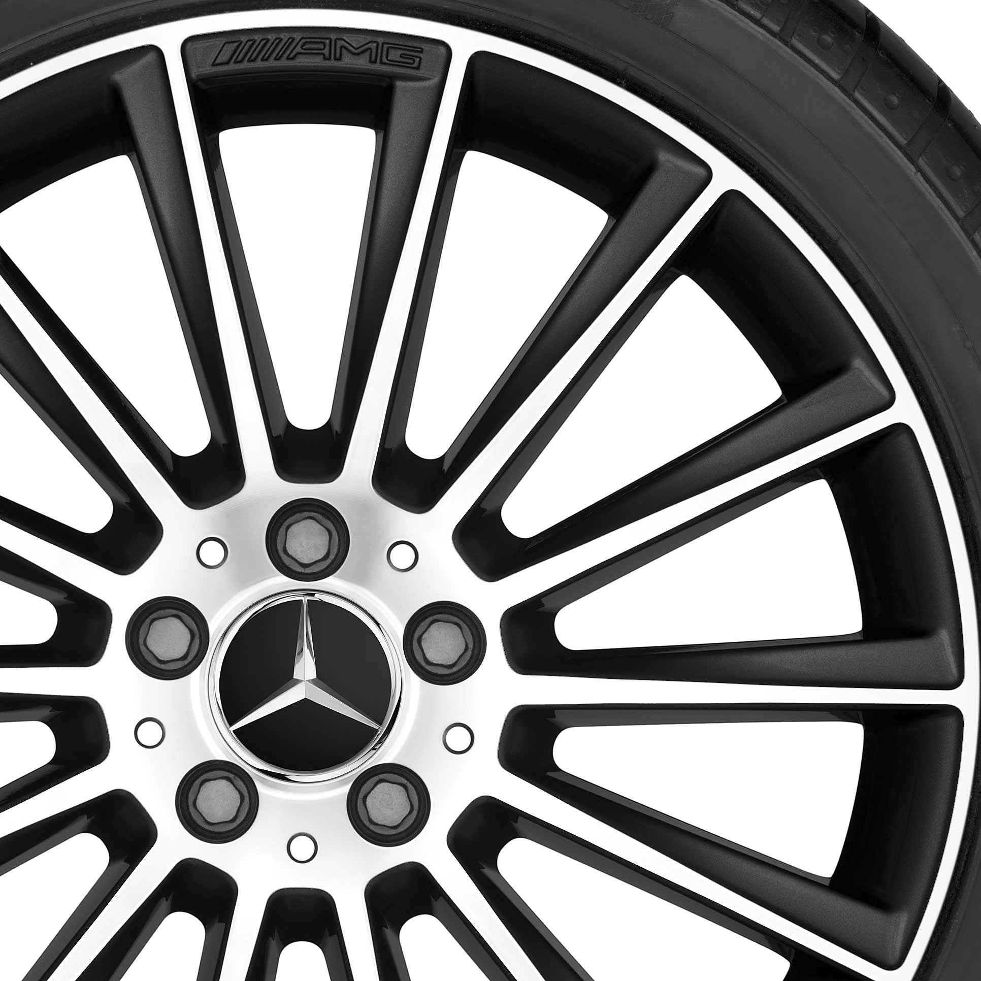Mercedes Multispoke [213-20] Gloss Back with High Sheen Alloy Wheel Product Image #2