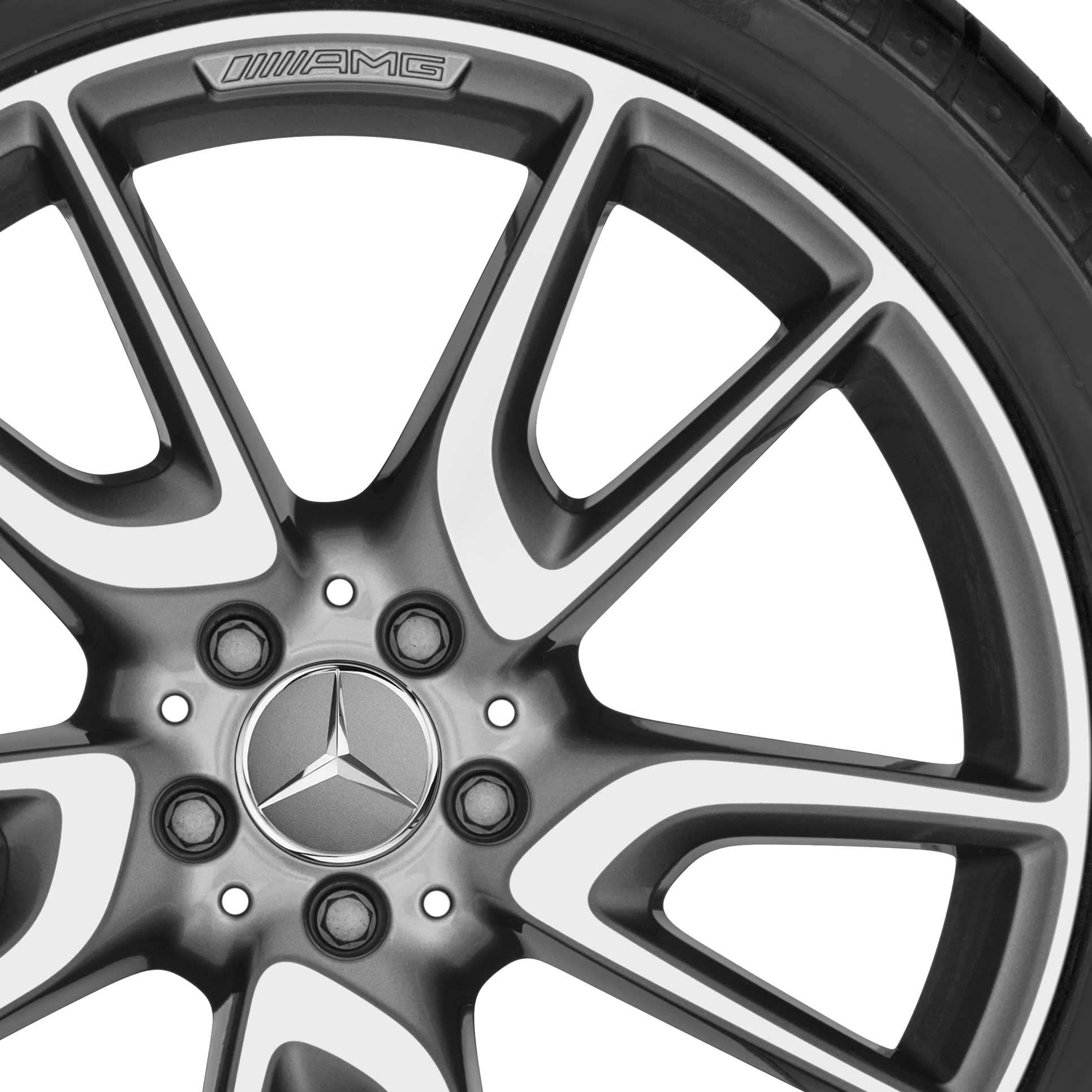 Mercedes 5 Twin Spoke [213-20] Himalaya Grey with High Sheen Alloy Wheel Product Image #2