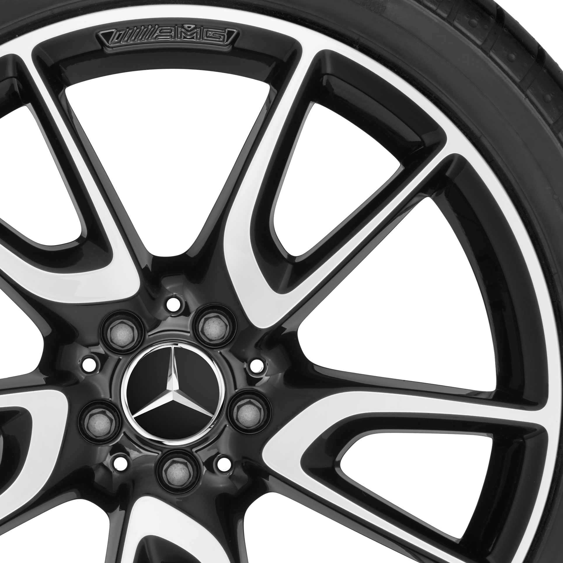 Mercedes 5 Twin Spoke [213-20] Gloss Back with High Sheen Alloy Wheel Product Image #2
