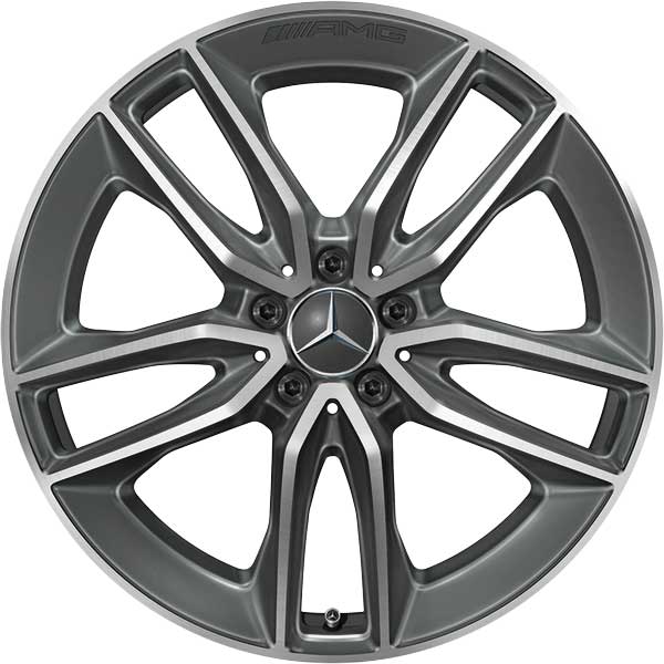 Mercedes 5 Double Spoke [213-20] Tantalite Grey with High Sheen Alloy Wheel Product Image #1