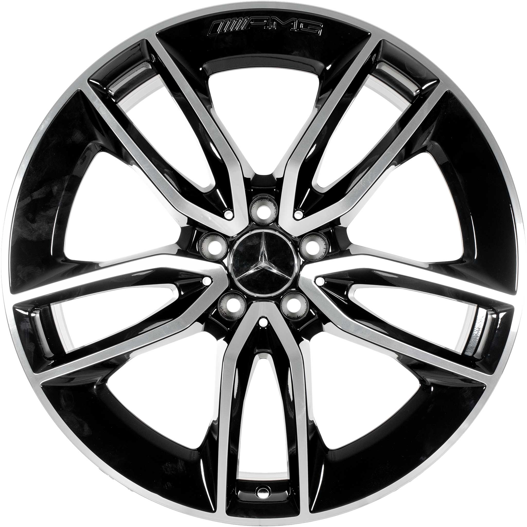 Mercedes 5 Double Spoke [213-20] Gloss Back with High Sheen Alloy Wheel Product Image #1