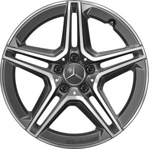 AMG 5 Double Spoke [213-18] Tantalite Grey with High Sheen Alloy Wheel - Sizes 18in