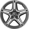 Mercedes 5 Double Spoke [213-18] Tantalite Grey with High Sheen Wheel Img 1
