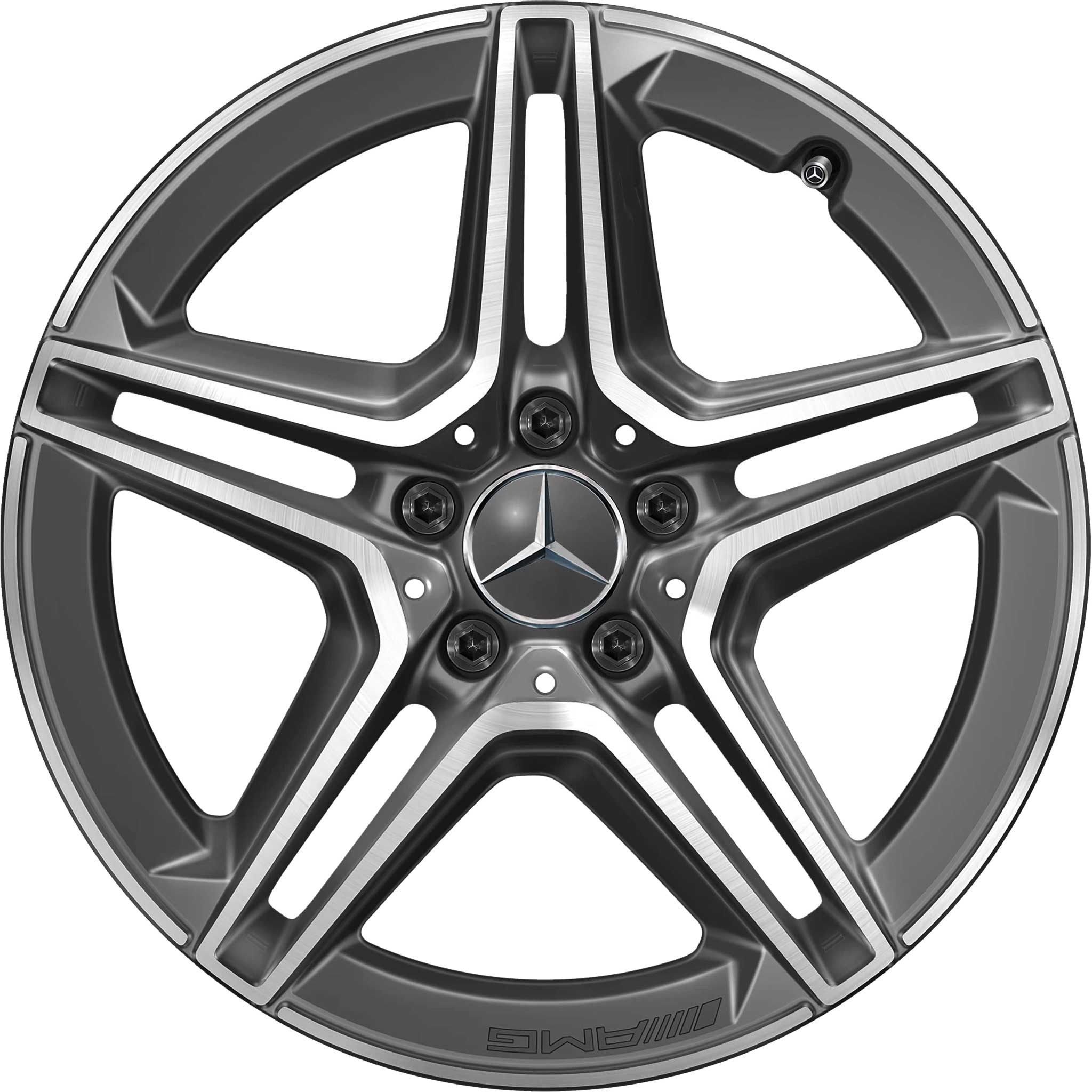 Mercedes 5 Double Spoke [213-18] Tantalite Grey with High Sheen Alloy Wheel Product Image #1