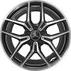 Mercedes 5 Double Spoke [213-19] Gloss Back with High Sheen Wheel Img 1