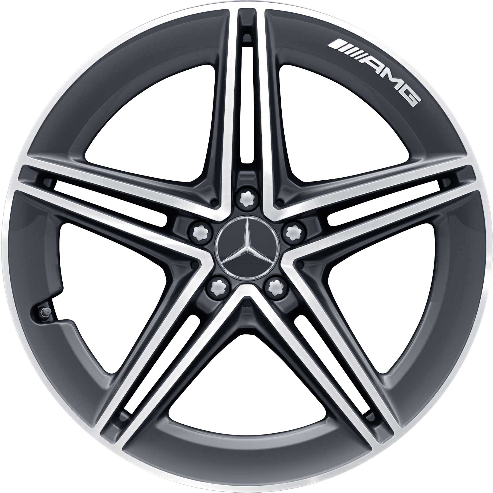 AMG 5 Double Spoke [213-20] Tantalite Grey with High Sheen Alloy Wheel Product Image #1